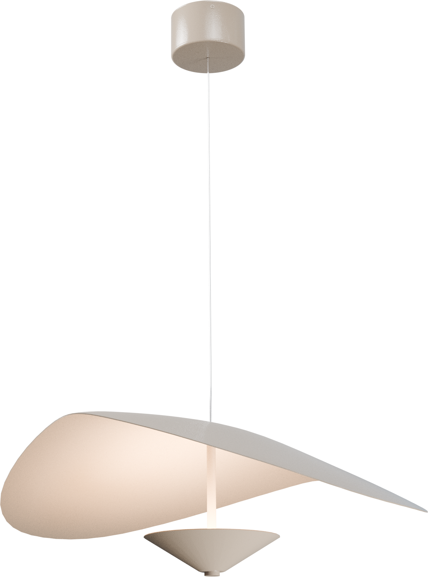 Lente HL LENTE Ø60CM BLACK/BEIGE TERRA, CANOPY BEIGE TERRA Ø12,5CM