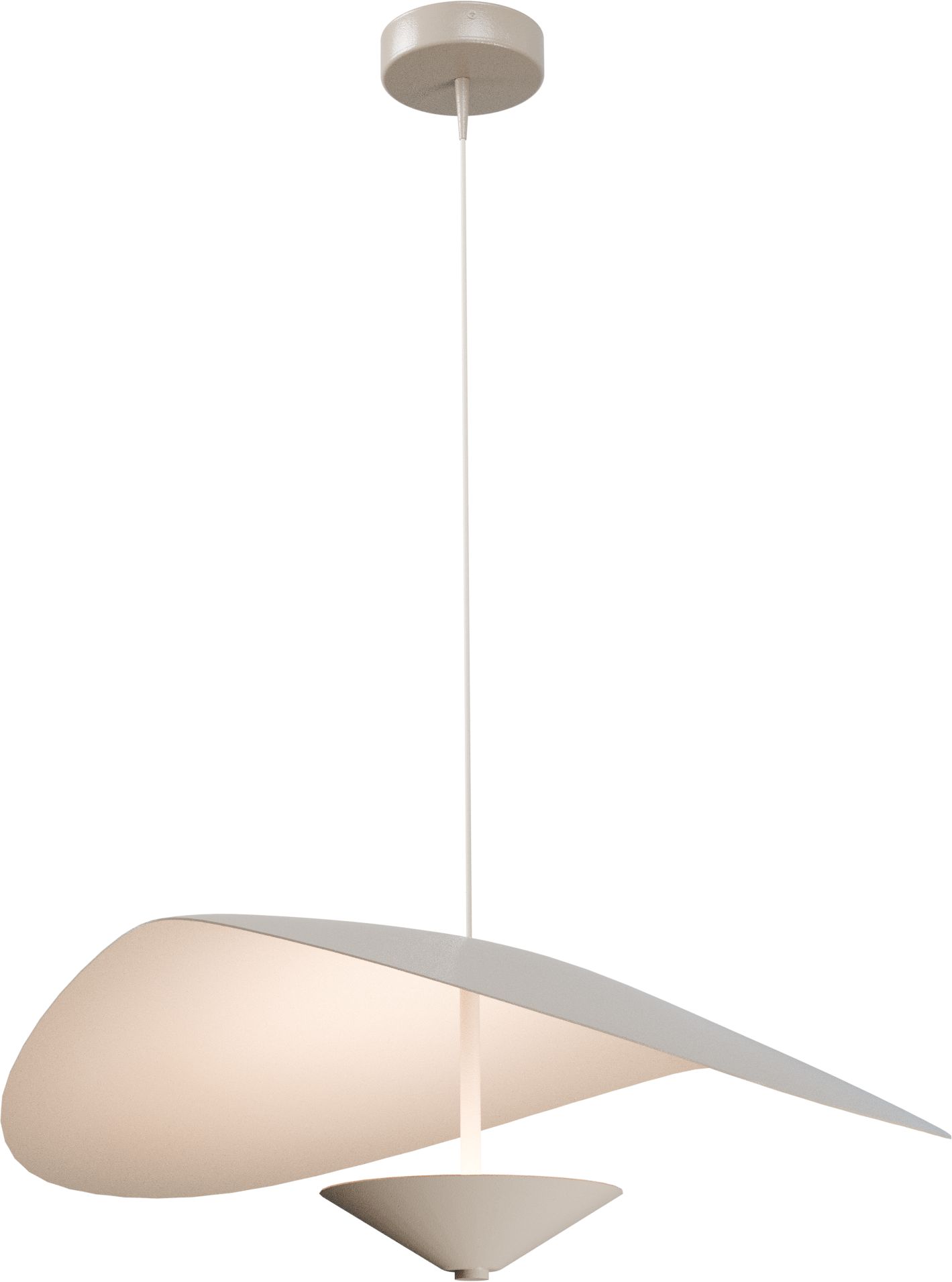 Lente HL LENTE Ø60CM BLACK/BEIGE TERRA, CANOPY BEIGE TERRA Ø10,8CM