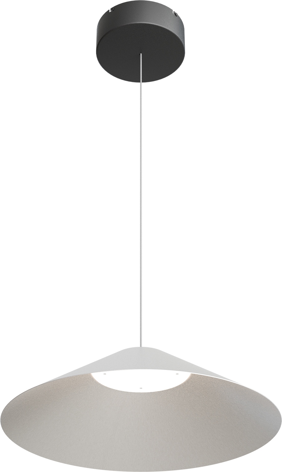 Ceppo HL CEPPO 1-LIGHT MATT NICKEL Ø45CM, CANOPY BLACK Ø18CM