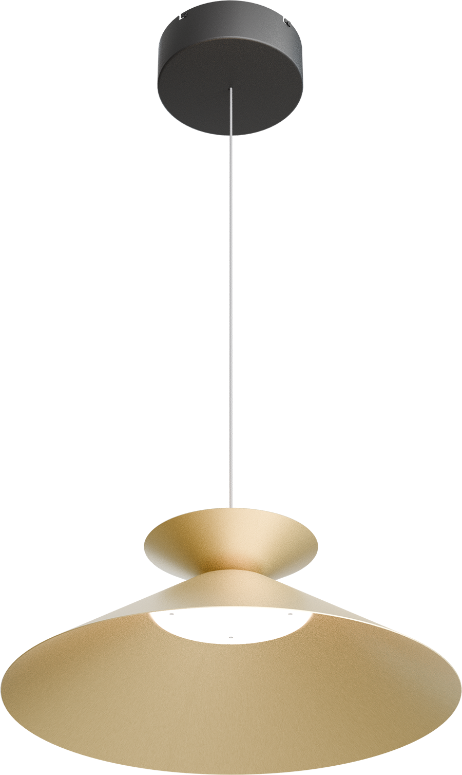 Ceppo HL CEPPO 1-LIGHT MATT GOLD/BLACK Ø45CM, CANOPY BLACK Ø18CM