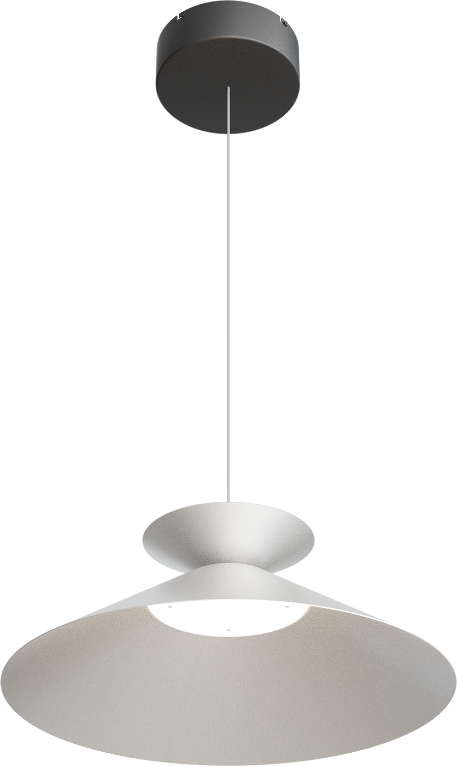 Ceppo HL CEPPO 1-LIGHT MATT NICKEL/BLACK Ø45CM, CANOPY BLACK Ø18CM