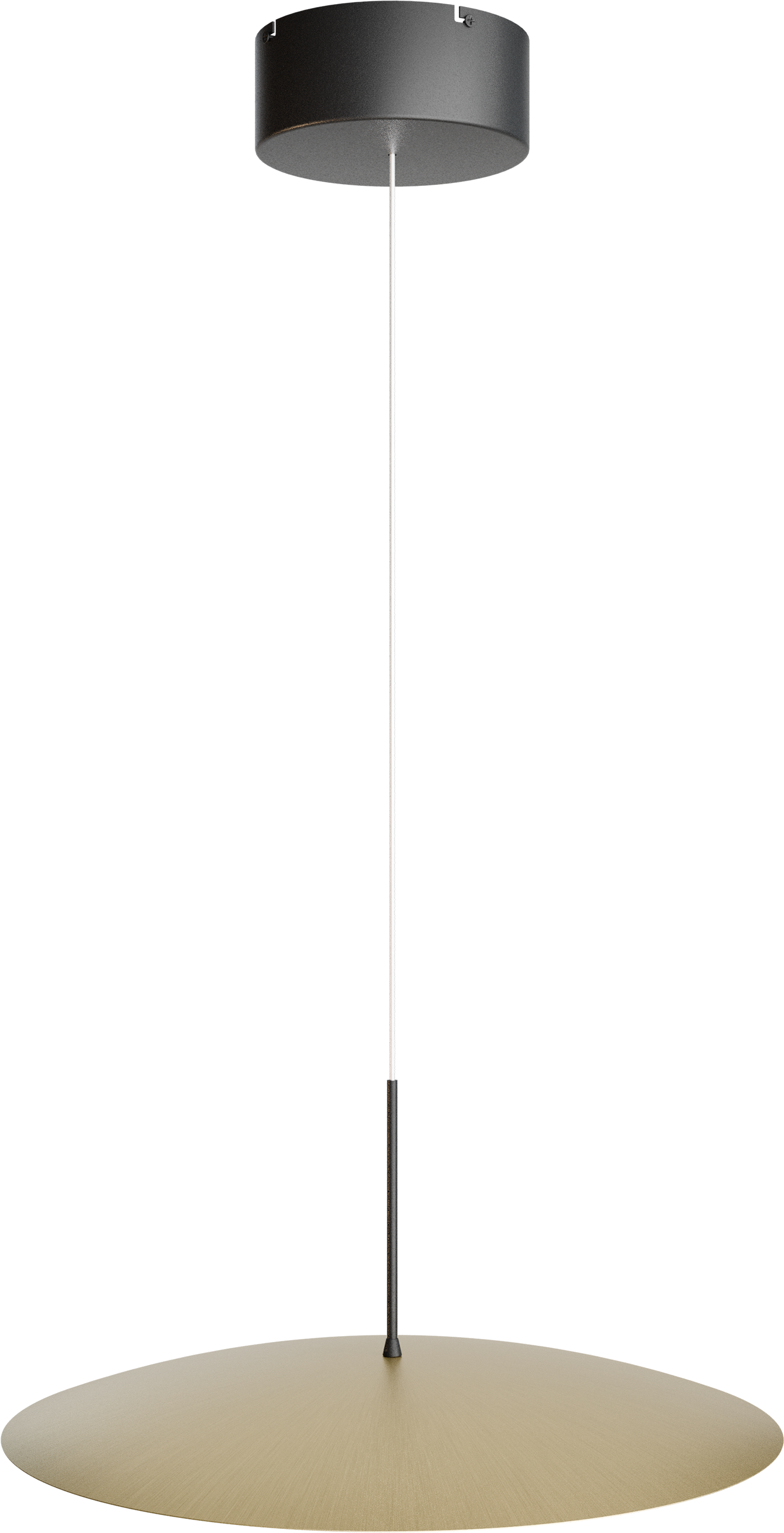 Scala HL SCALA 1-LIGHT MATT GOLD Ø45CM, CANOPY BLACK Ø16CM