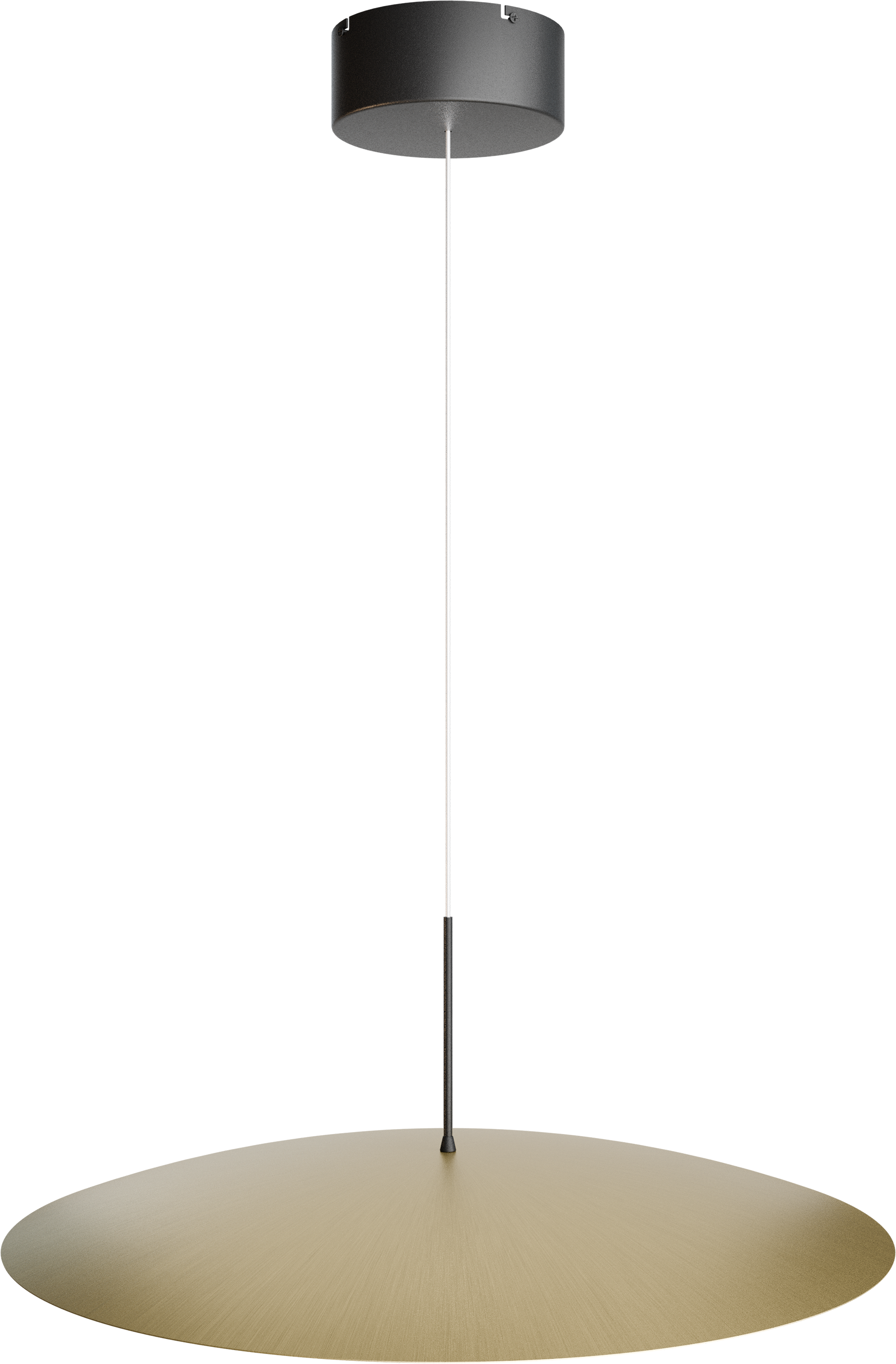 Scala HL SCALA 1-LIGHT MATT GOLD Ø60CM, CANOPY BLACK Ø16CM