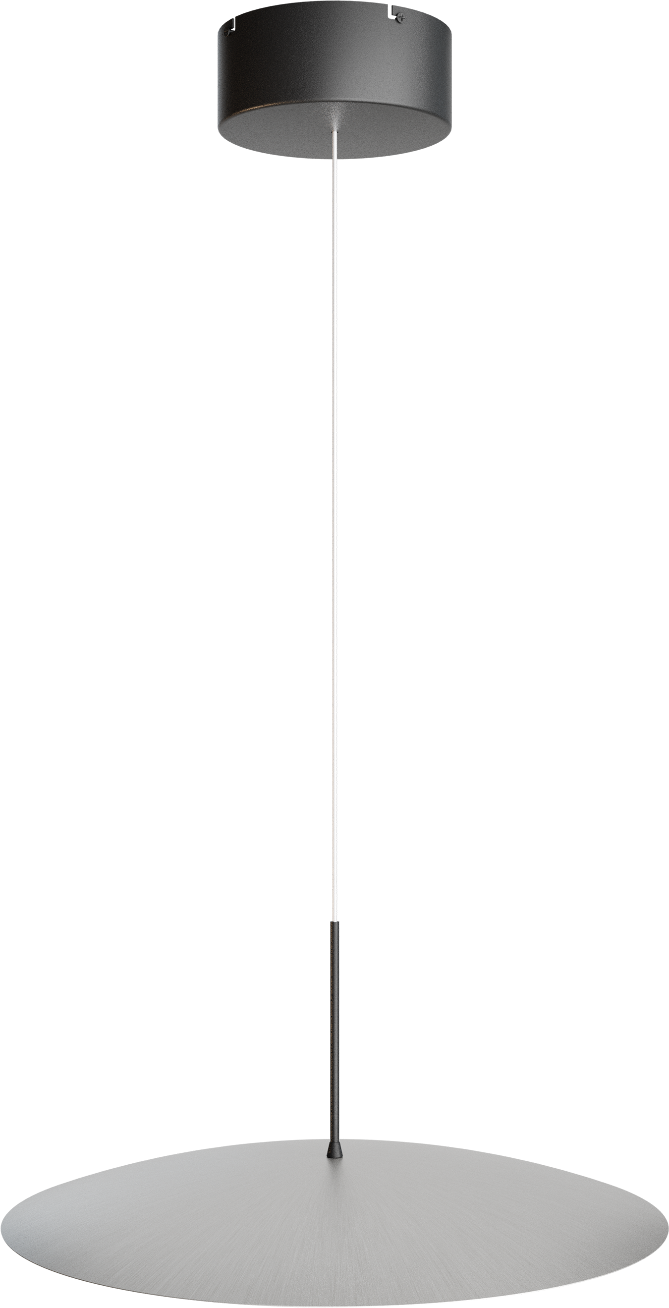 Scala HL SCALA 1-LIGHT MATT NICKEL Ø45CM, CANOPY BLACK Ø16CM