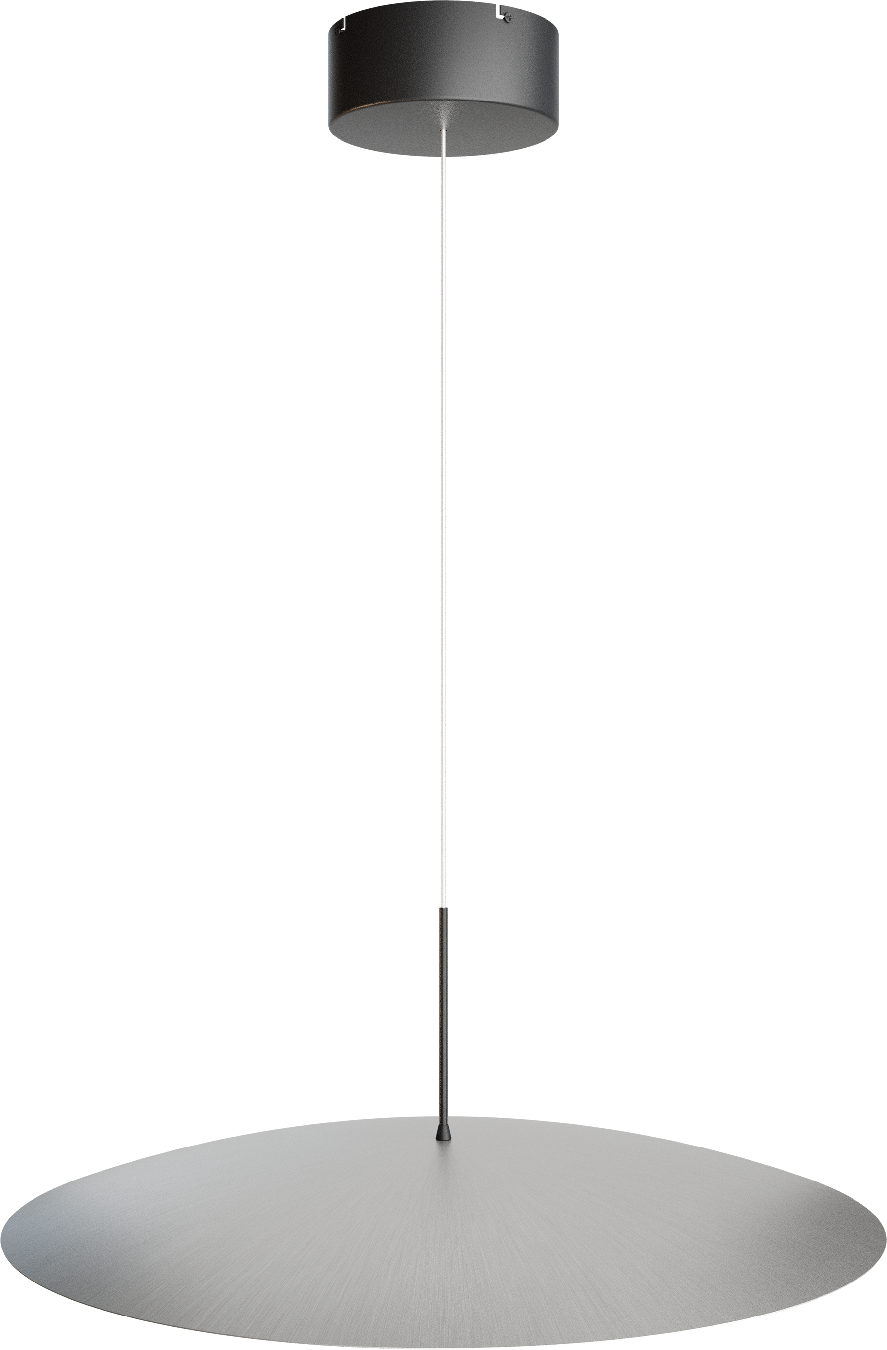 Scala HL SCALA 1-LIGHT MATT NICKEL Ø60CM, CANOPY BLACK Ø16CM