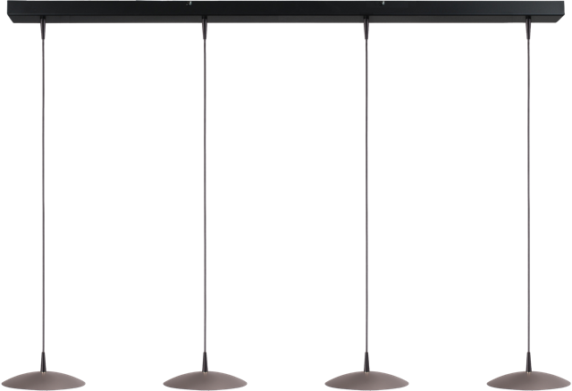 Scala HL SCALA 4-LIGHT MATT NICKEL Ø20CM, BEAM BLACK 130X8CM