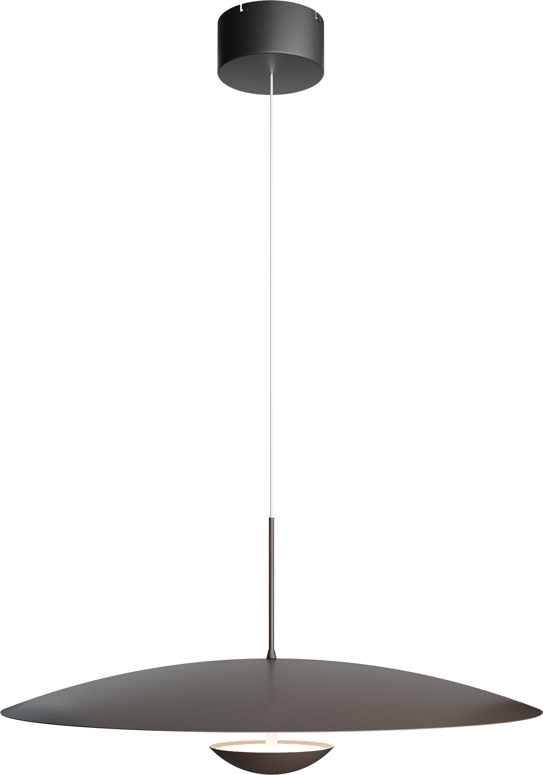 Scala HL SCALA 1-LIGHT CACAO Ø60CM, CANOPY BLACK Ø13CM