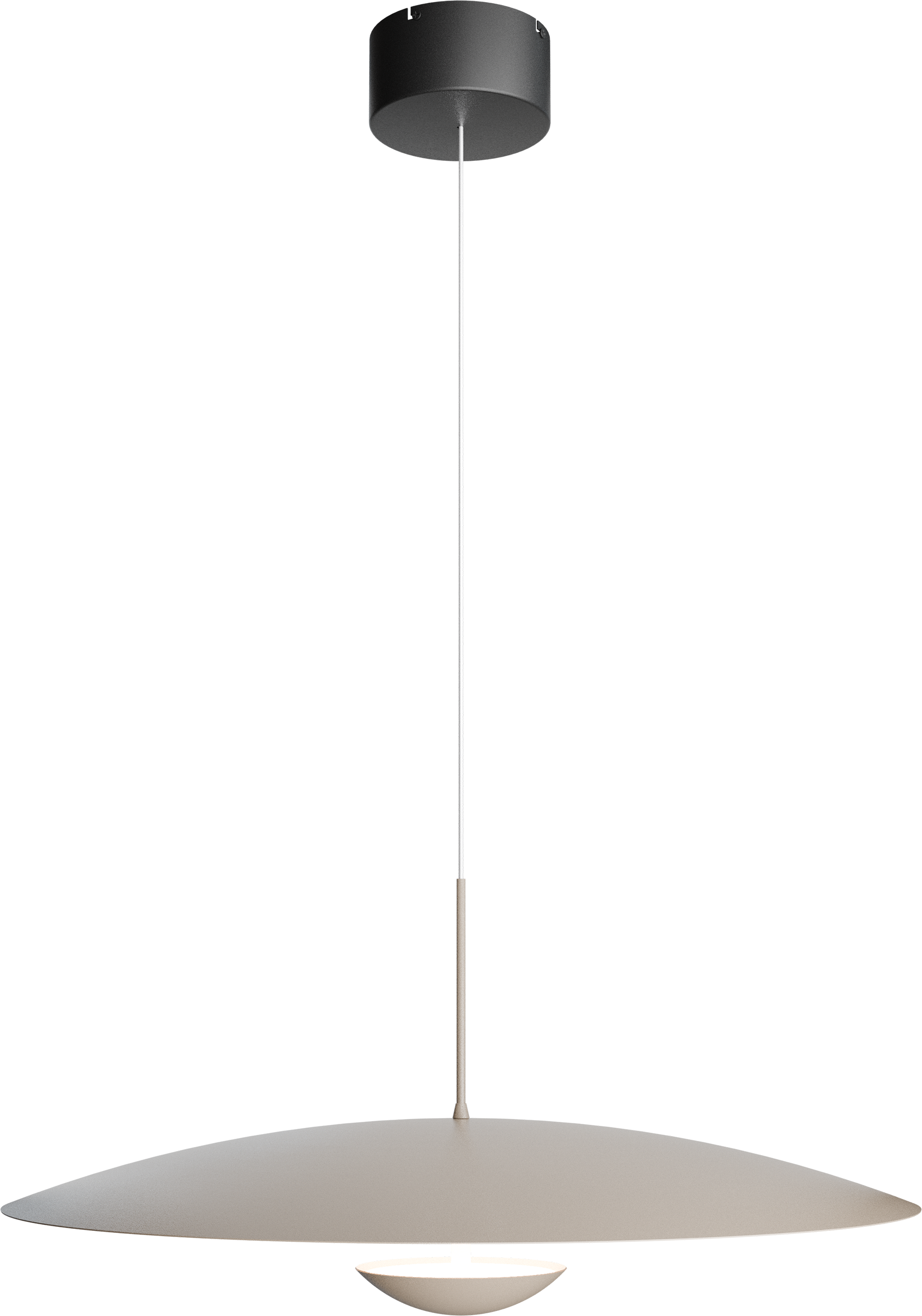 Scala HL SCALA 1-LIGHT BEIGE TERRA Ø60CM, CANOPY BLACK Ø13CM