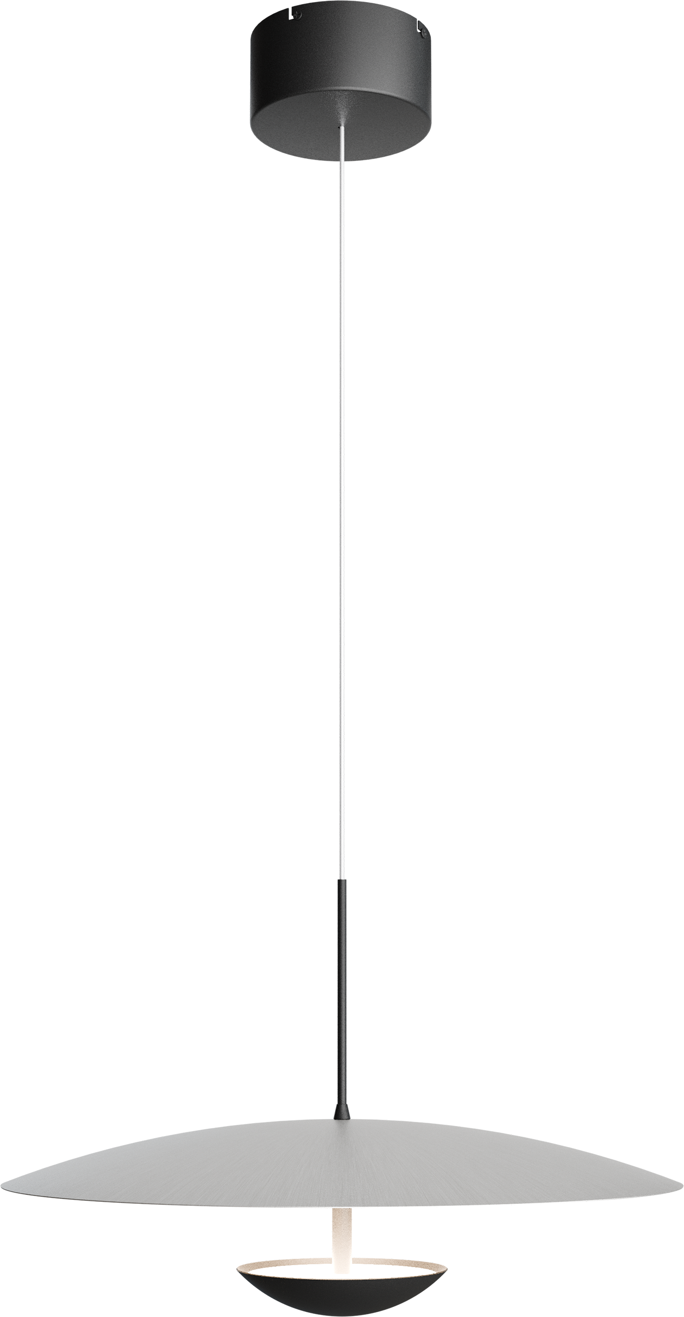 Scala HL SCALA 1-LIGHT MATT NICKEL Ø45CM, CANOPY BLACK Ø13CM