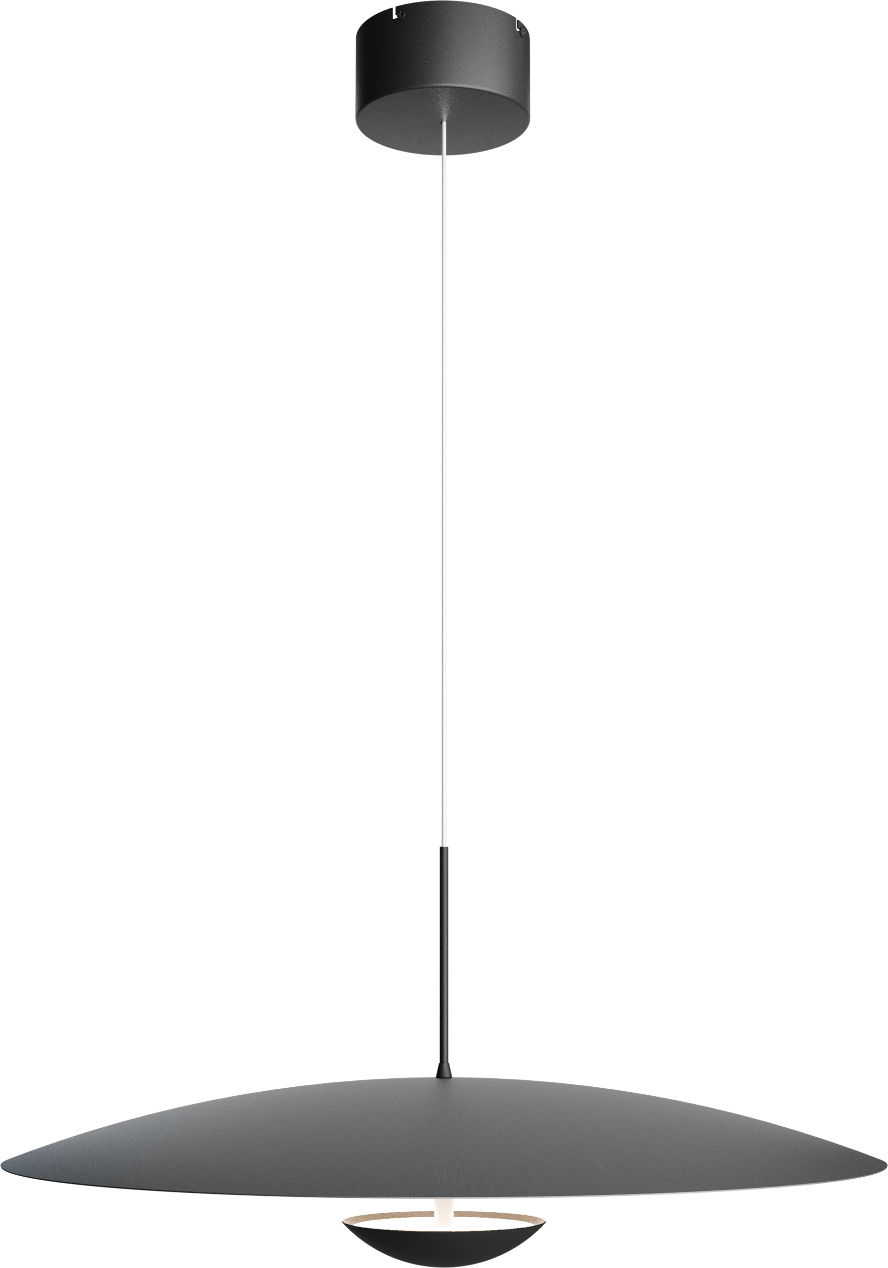 Scala HL SCALA 1-LIGHT BLACK NICKEL Ø60CM, CANOPY BLACK Ø13CM