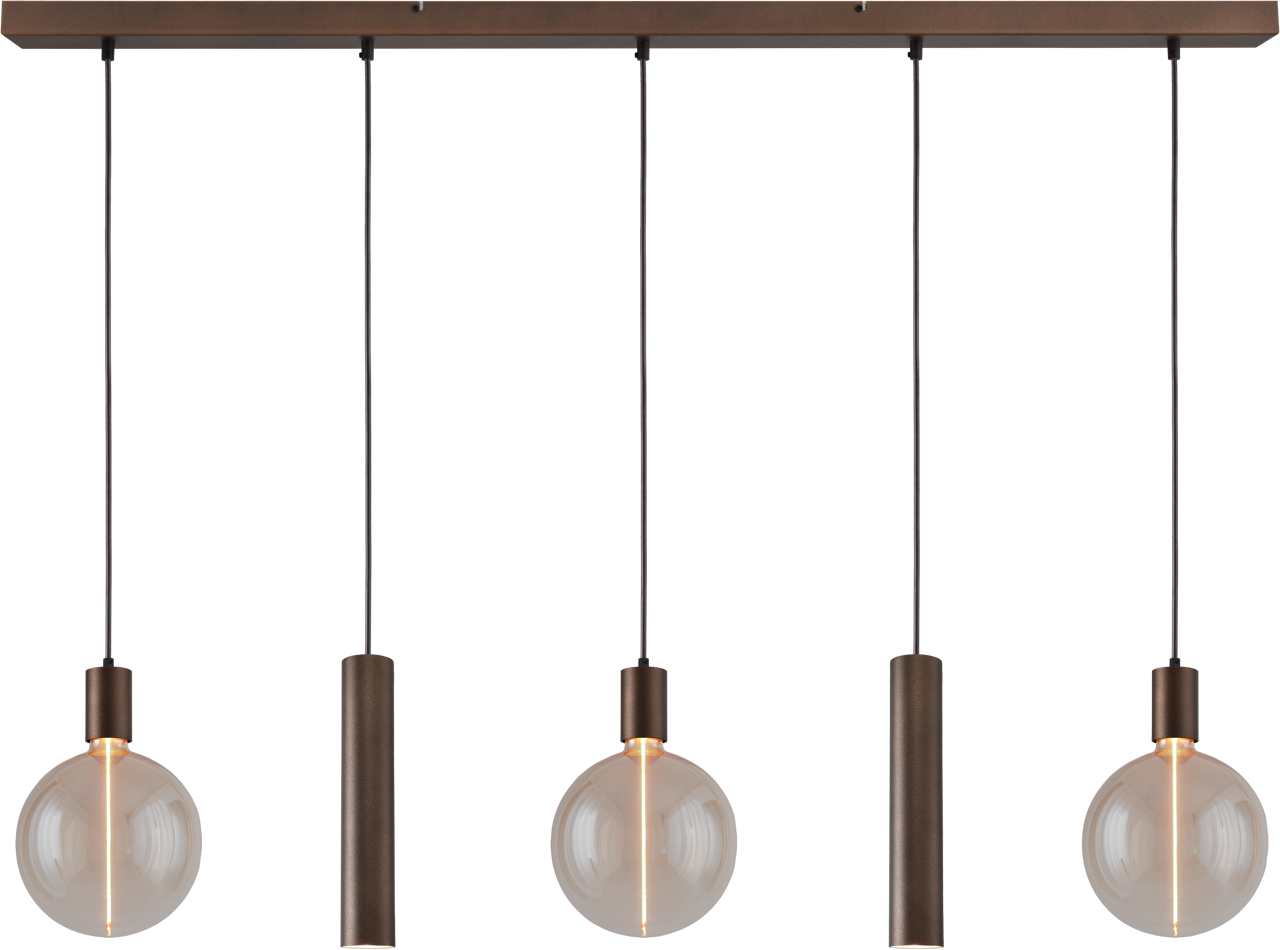 Tence HL TENCE E27 5-LIGHT CACAO, BEAM CACAO 130X8CM