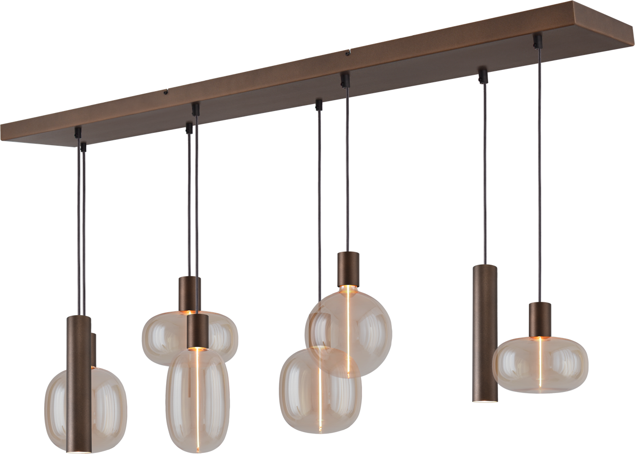 Tence HL TENCE E27 8-LIGHT CACAO, BEAM CACAO 130X25CM