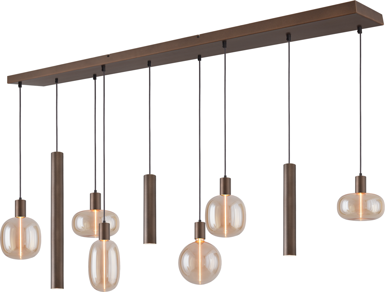 Tence HL TENCE E27 9-LIGHT CACAO, BEAM CACAO 160X25CM