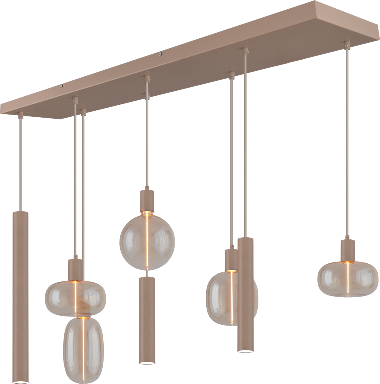 Tence HL TENCE E27 8-LIGHT BEIGE TERRA, BEAM BEIGE TERRA 130X25CM