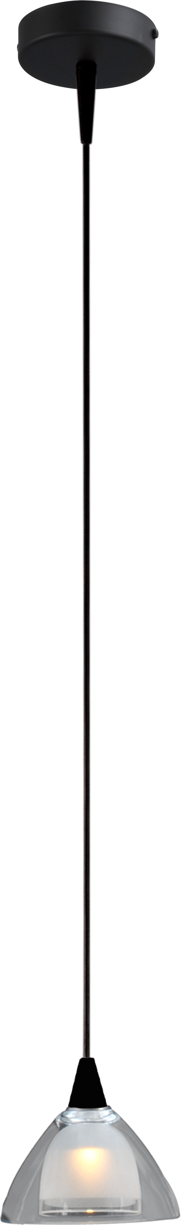 Caterina HL CATERINA 1-LIGHT, GLASS Ø12,5CM, CANOPY BLACK Ø10,8CM