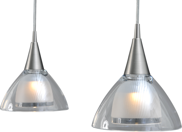 Caterina HL CATERINA 3-LIGHT MATT NICKEL, GLASS Ø12,5CM, BEAM MATT NICKEL 100X8CM