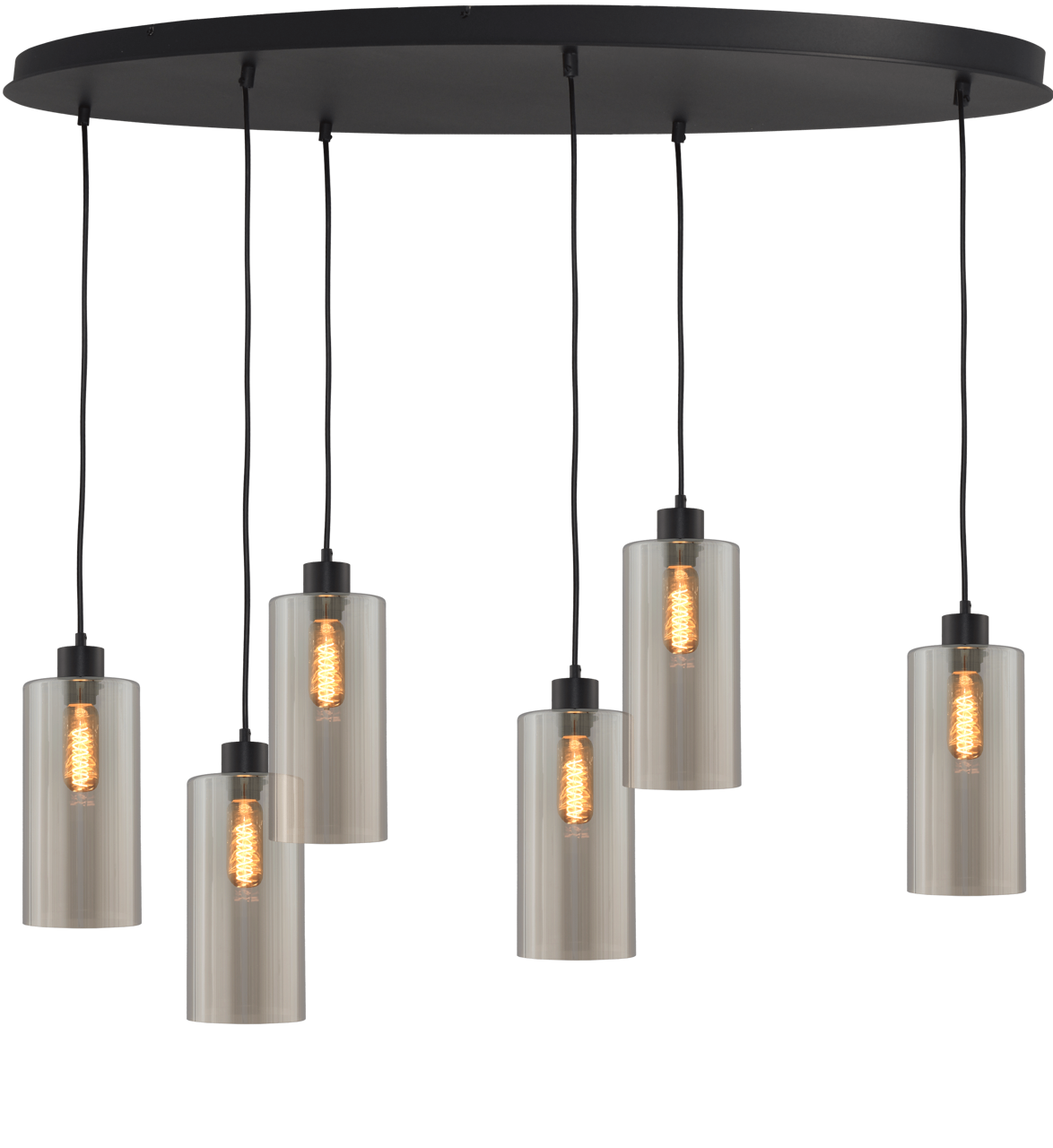 Ortona HL ORTONA 6-LIGHT MATT BLACK/MATT BLACK OVAL 130X50CM