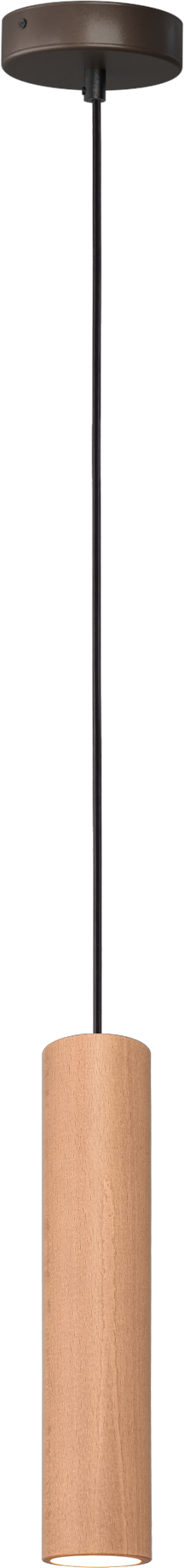 Tubino HL TUBINO 1-LIGHT NATURAL OAK, Ø54X300MM, CANOPY CACAO Ø10,8CM