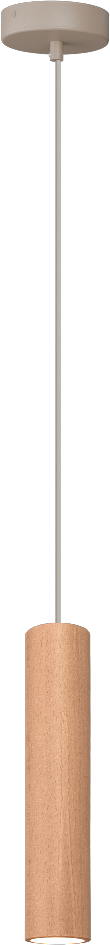 Tubino HL TUBINO 1-LIGHT NATURAL OAK, Ø54X300MM, CANOPY BEIGE TERRA Ø10,8CM