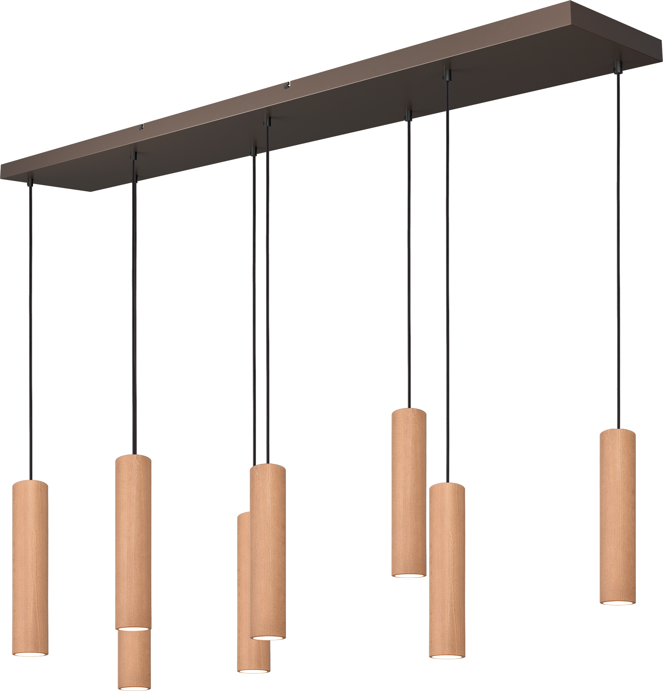 Tubino HL TUBINO 8-LIGHT NATURAL OAK, BEAM CACAO 160X25CM,