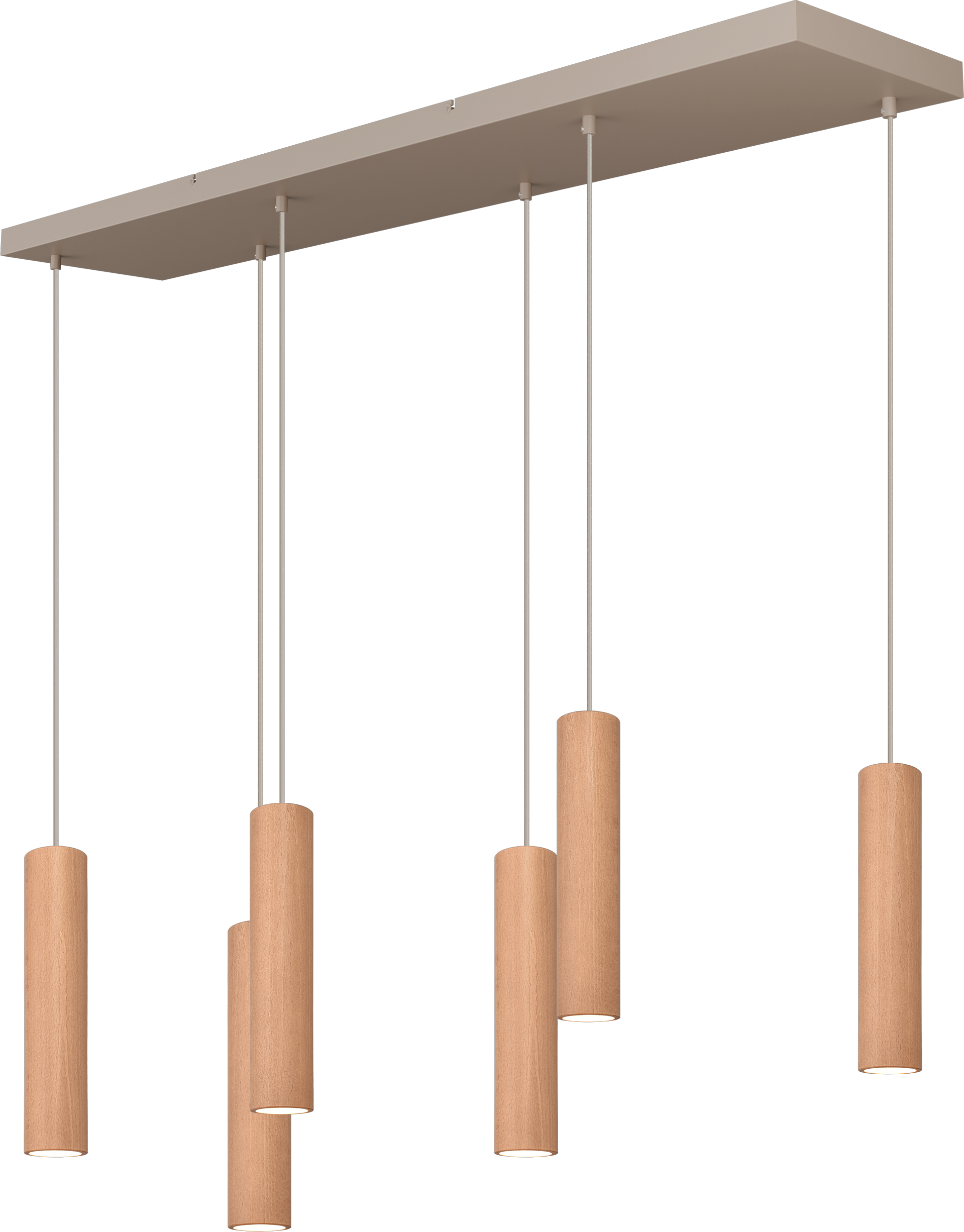Tubino HL TUBINO 6-LIGHT NATURAL OAK, BEAM BEIGE TERRA 130X25CM,
