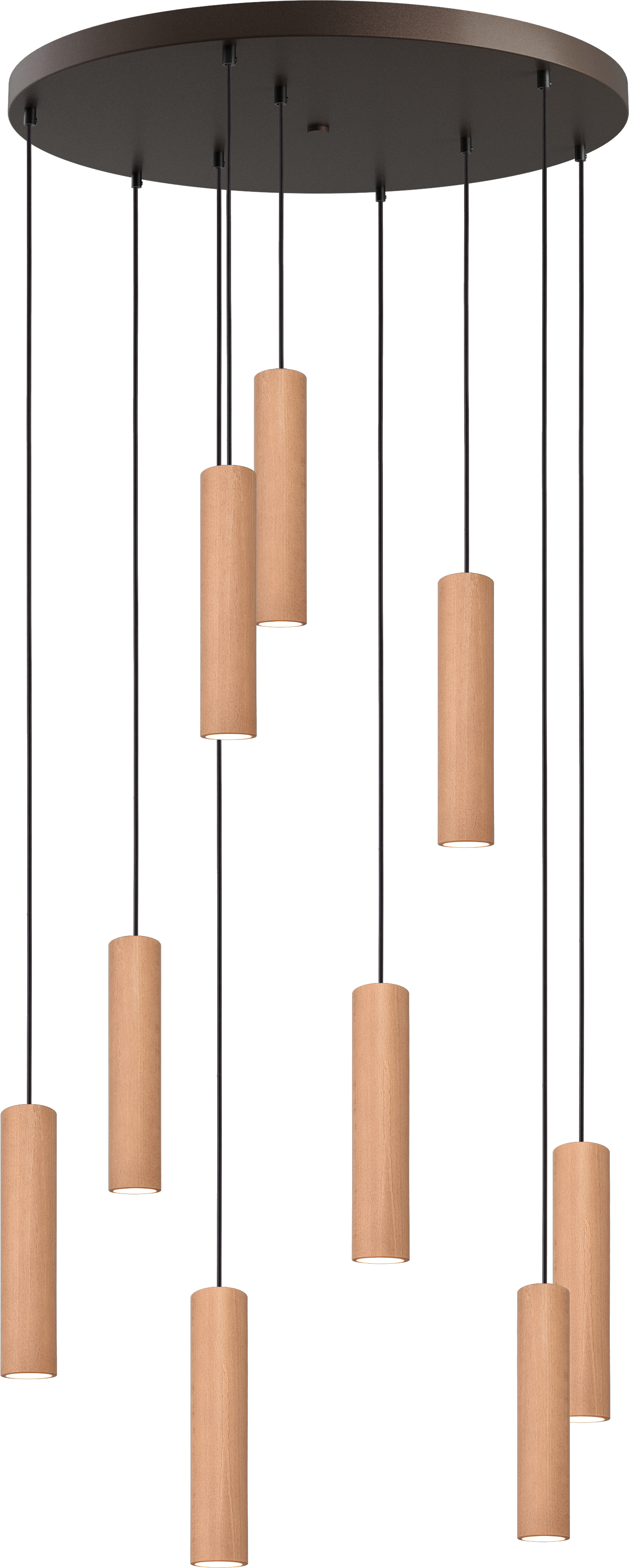 Tubino HL TUBINO 6+3-LIGHT NATURAL OAK, BASE CACAO Ø70CM,
