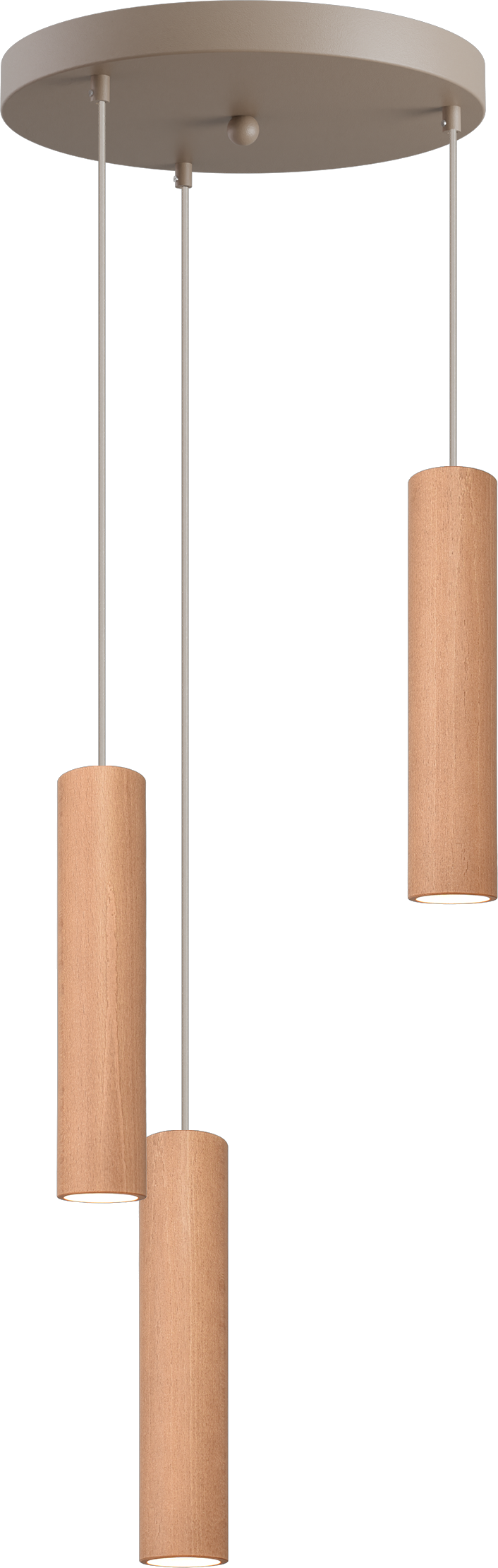 Tubino HL TUBINO 3-LIGHT NATURAL OAK, BASE BEIGE TERRA Ø35CM,