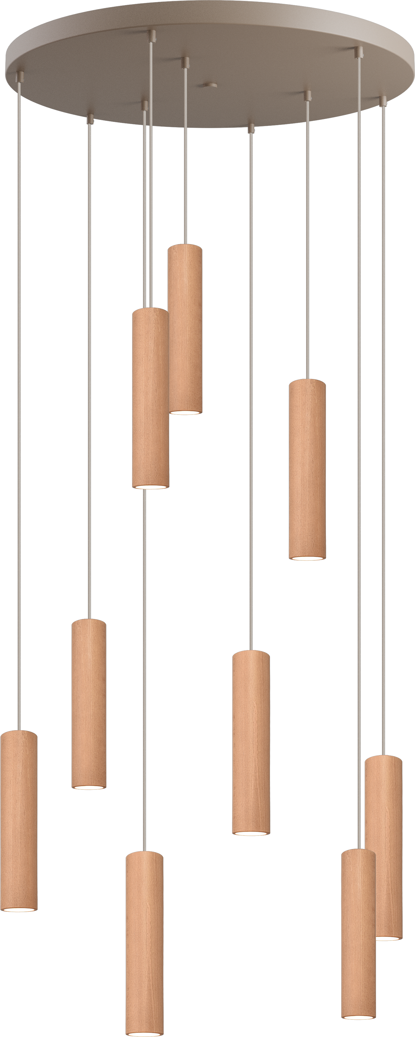Tubino HL TUBINO 6+3-LIGHT NATURAL OAK, BASE BEIGE TERRA Ø70CM,
