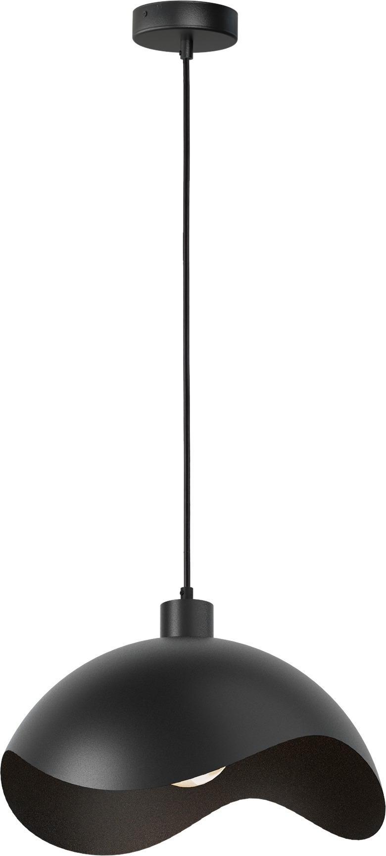 Volta HL VOLTA Ø40CM BLACK, CANOPY BLACK Ø10,8CM