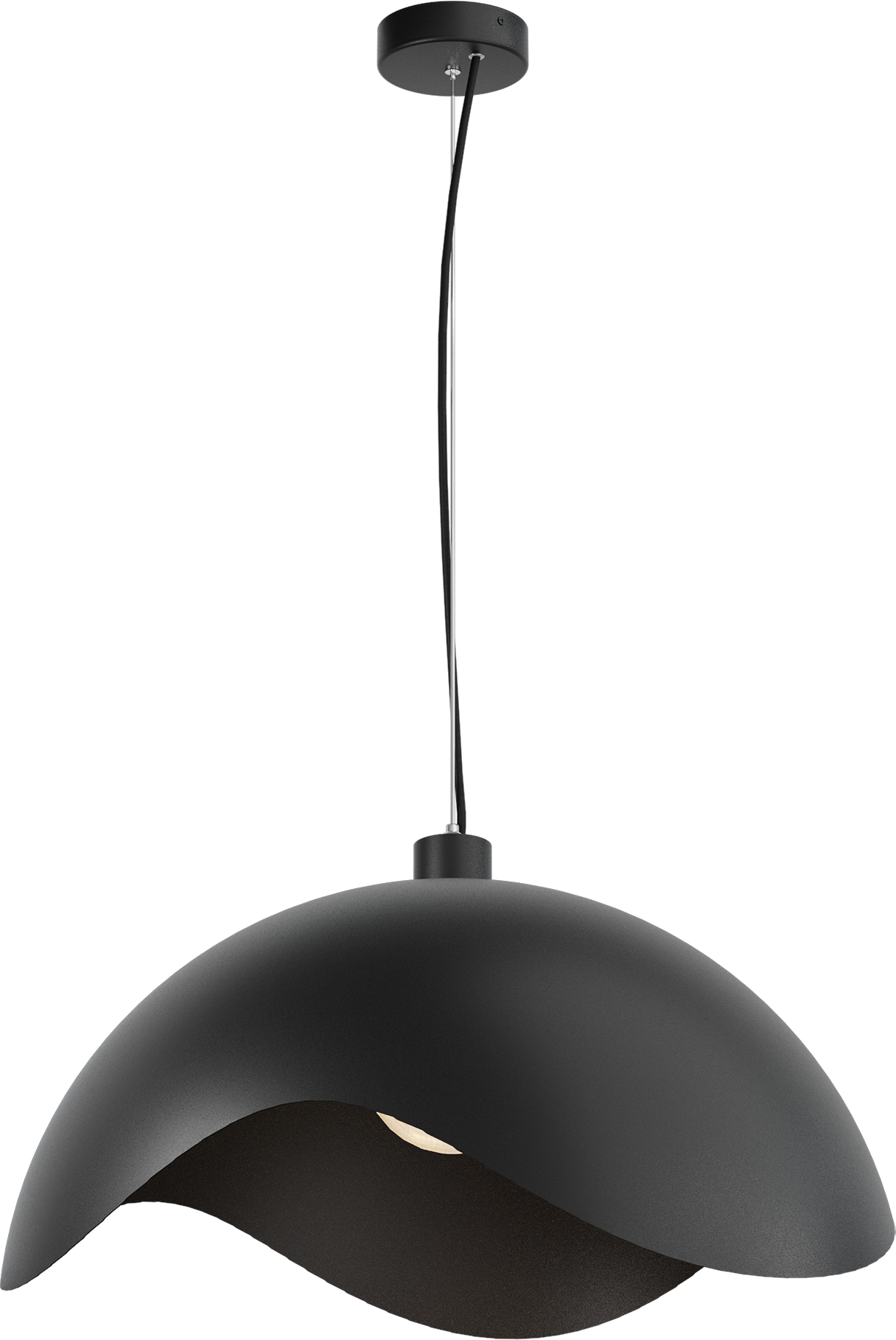 Volta HL VOLTA Ø60CM BLACK, CANOPY BLACK Ø10,8CM
