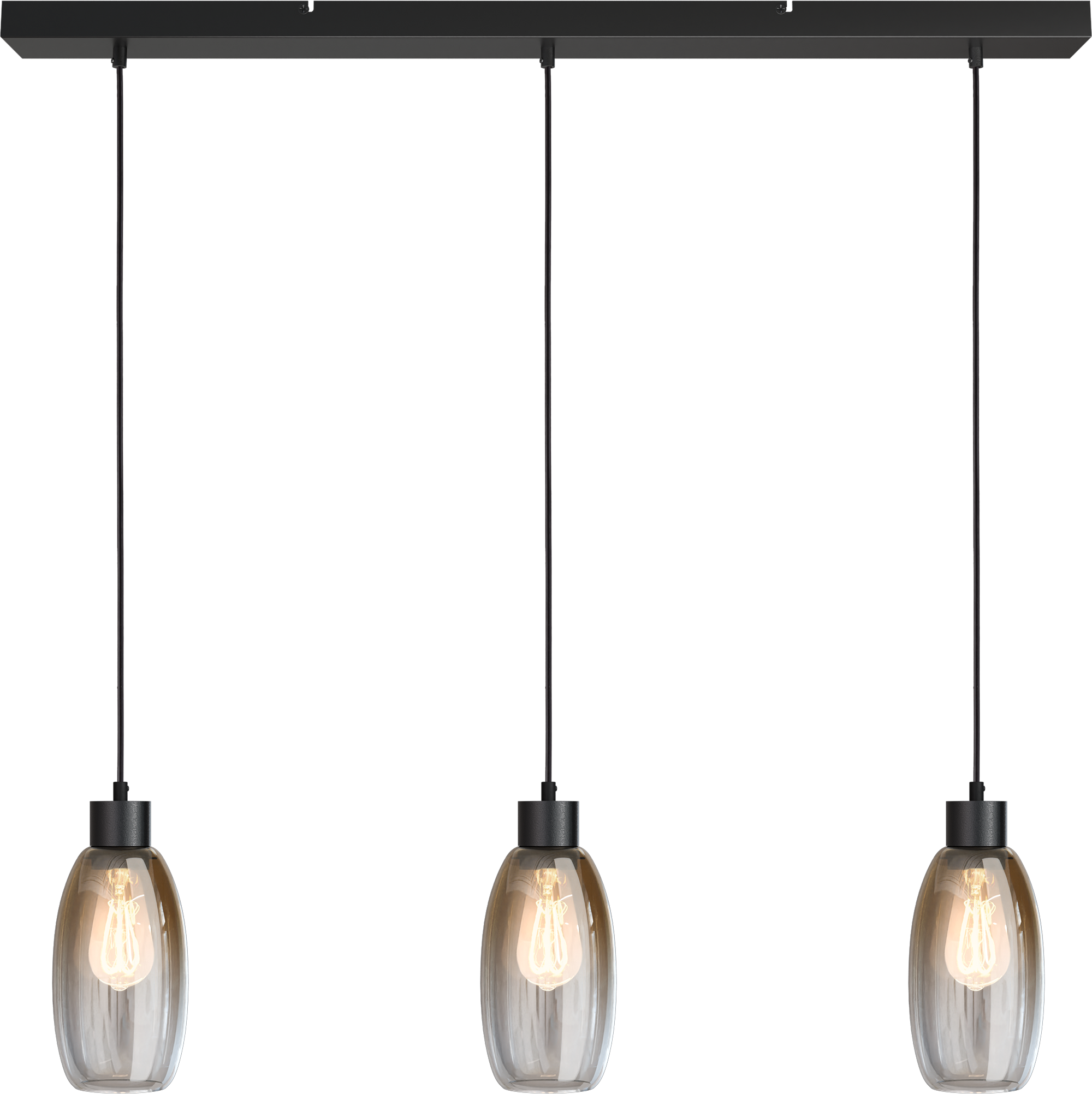 Olive HL OLIVE 3-LIGHT BLACK, BEAM BLACK 100X8CM