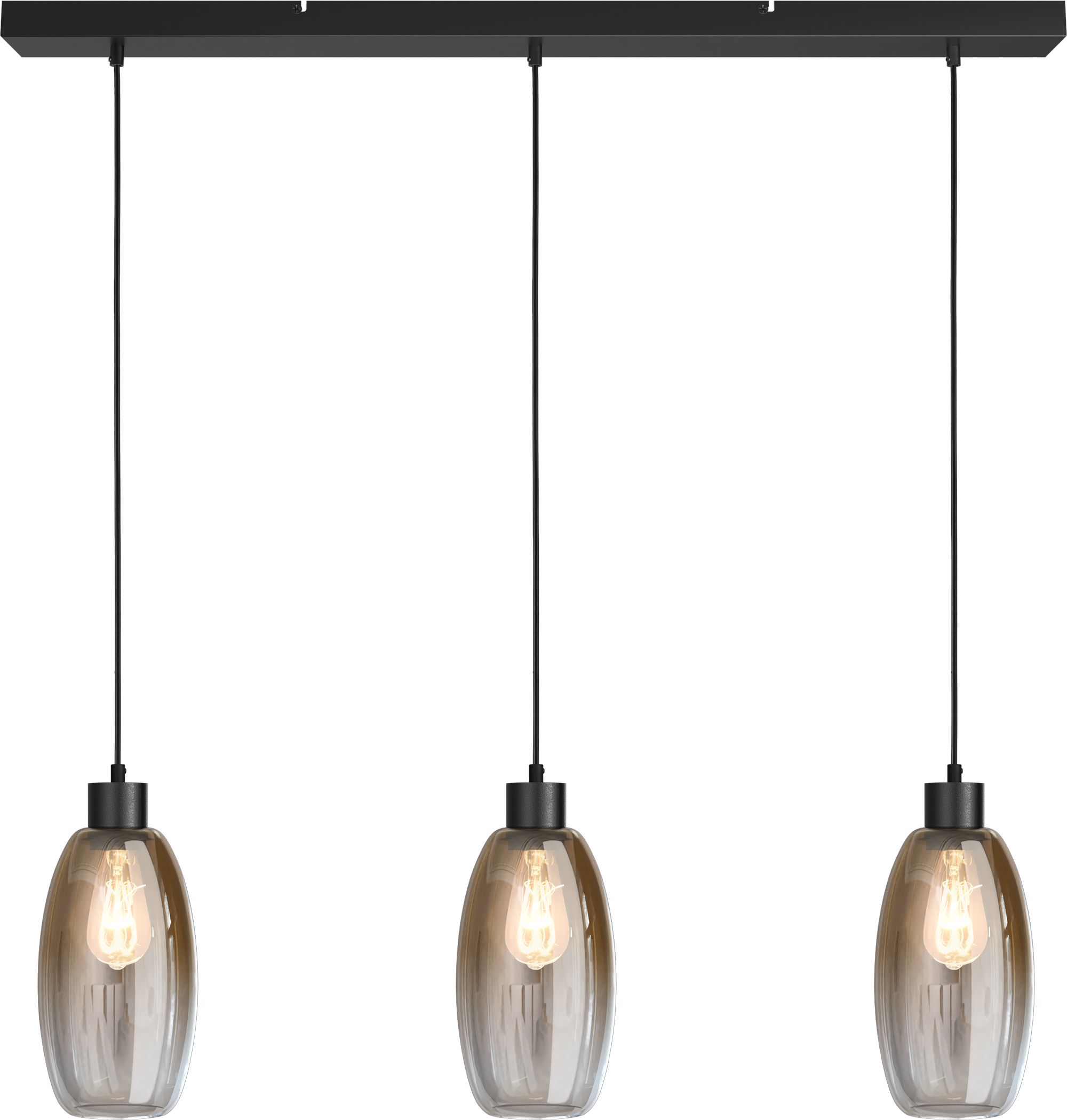 Olive HL OLIVE 3-LIGHT BLACK, BEAM BLACK 100X8CM