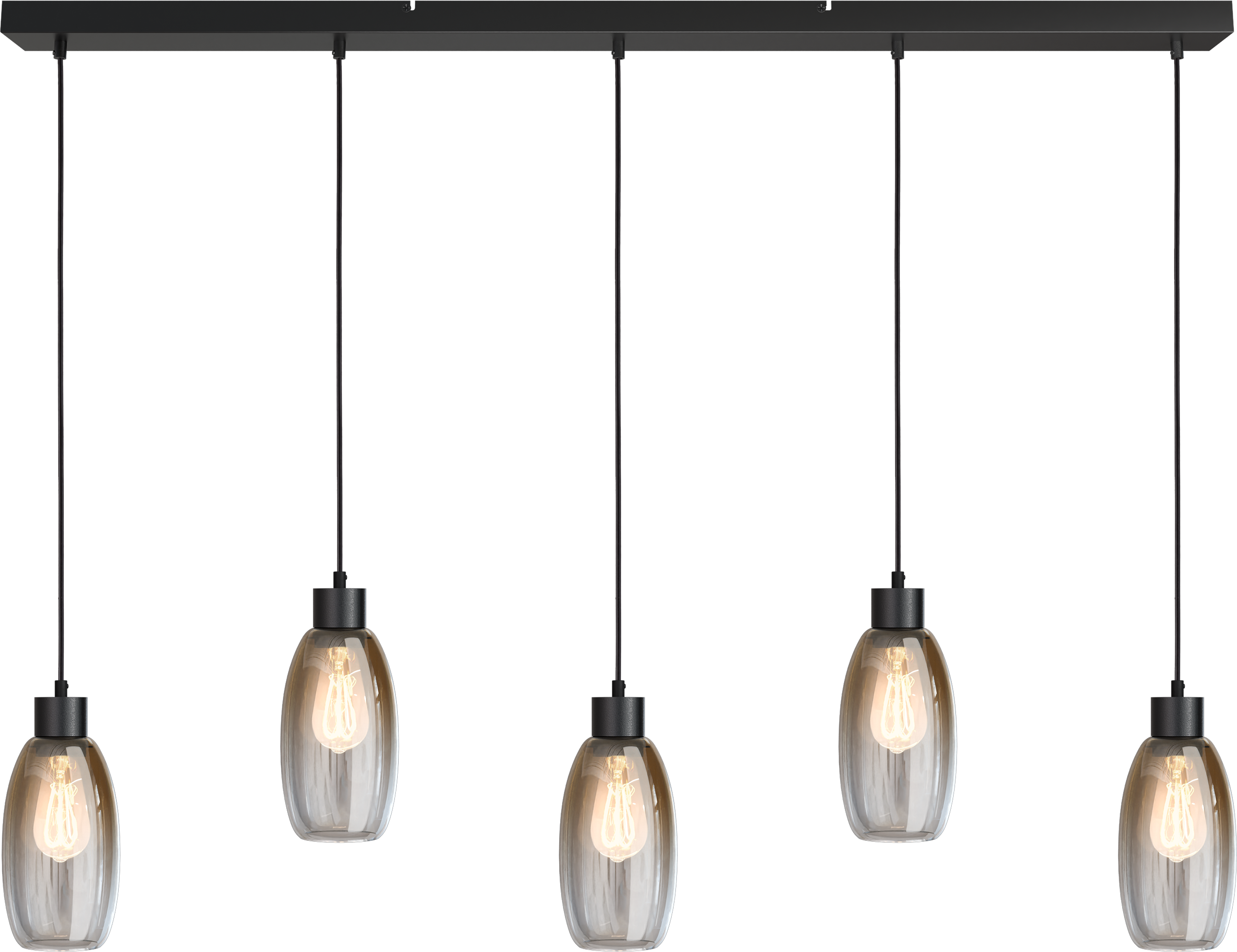 Olive HL OLIVE 5-LIGHT BLACK, BEAM BLACK 130X8CM