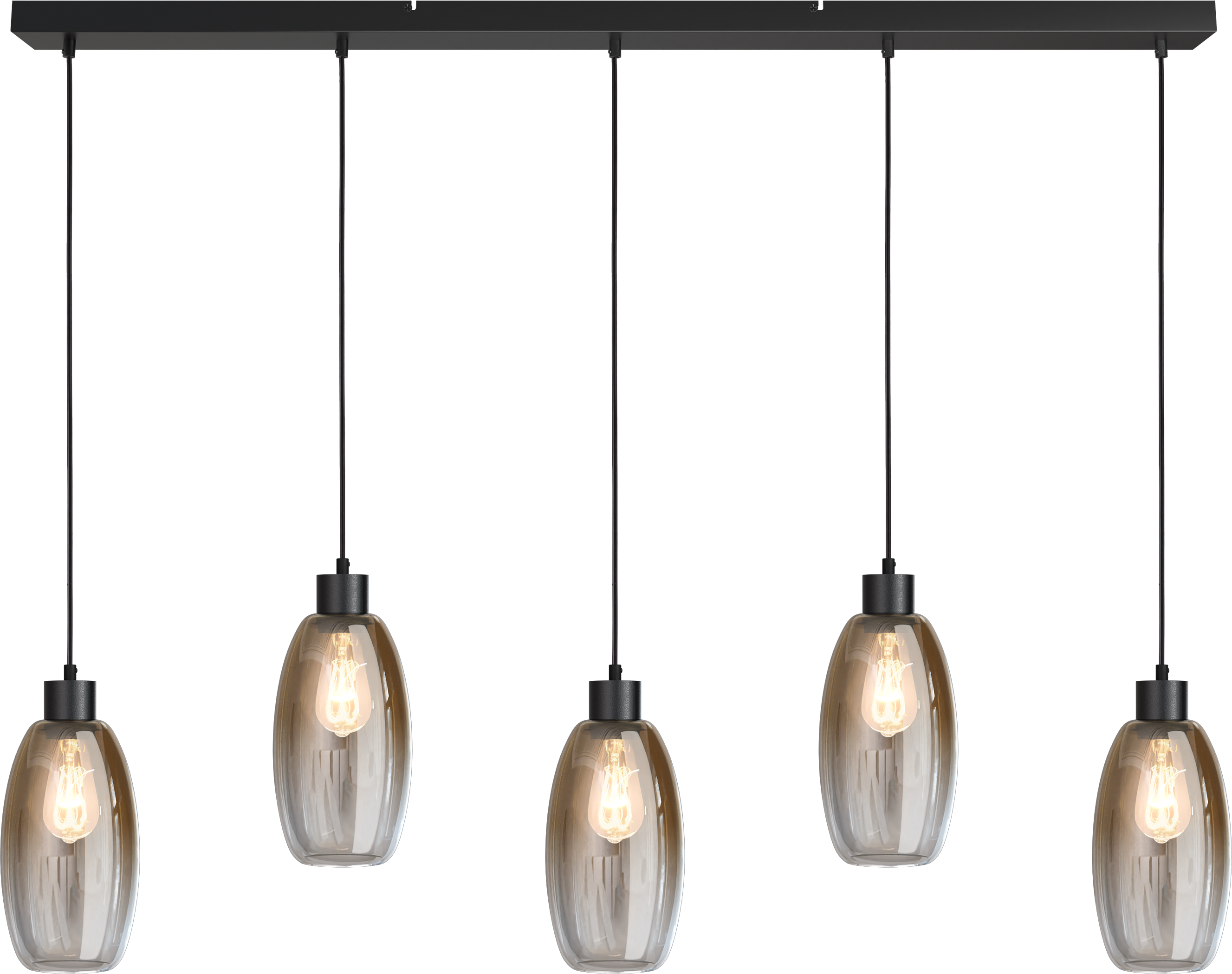 Olive HL OLIVE 5-LIGHT BLACK, BEAM BLACK 130X8CM