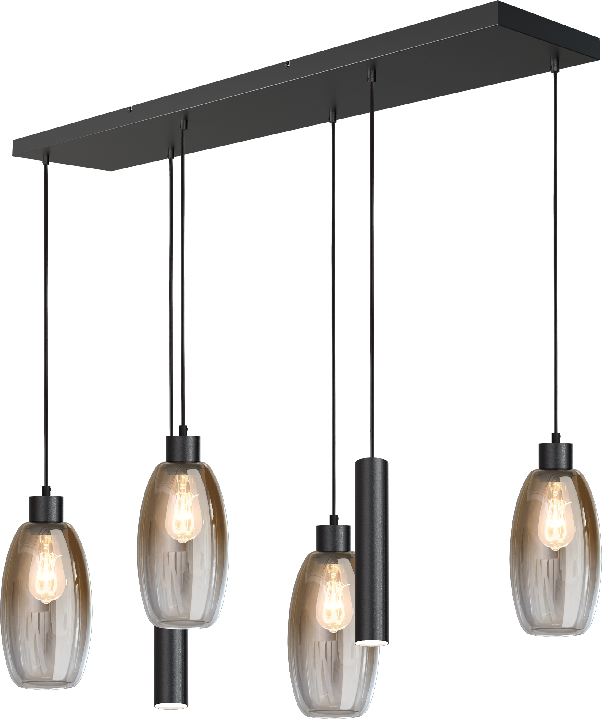 Olive HL OLIVE 6-LIGHT BLACK, BEAM BLACK 130X25CM