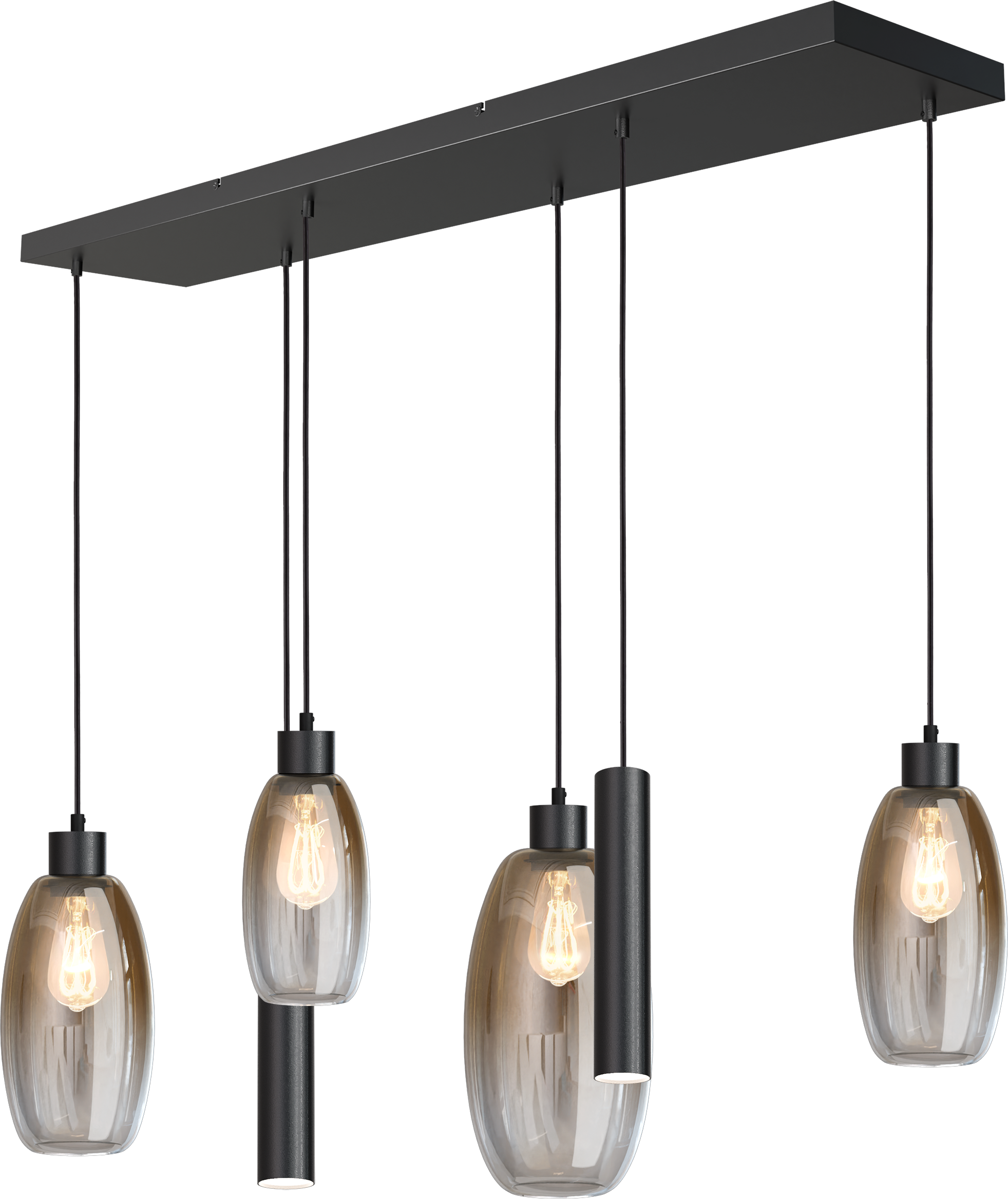 Olive HL OLIVE 6-LIGHT BLACK, BEAM BLACK 130X25CM