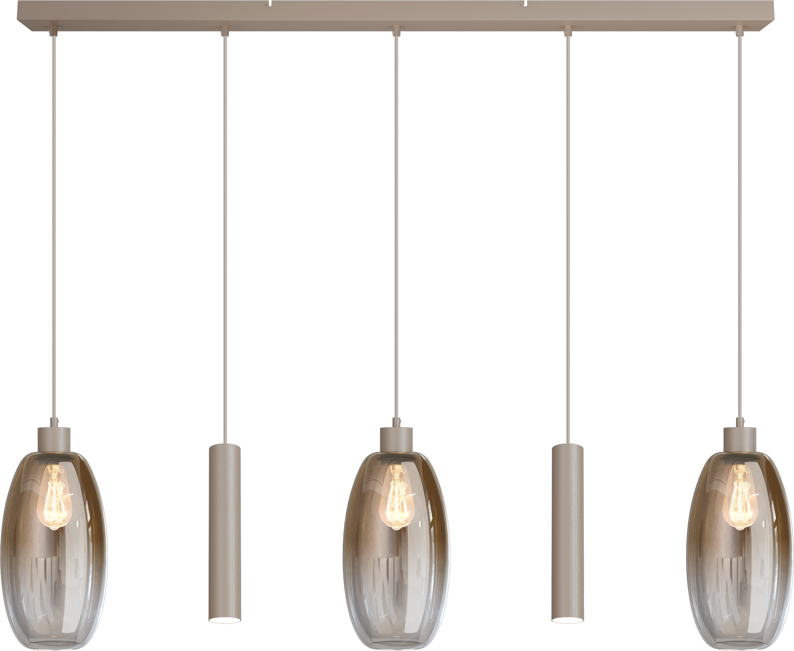 Olive HL OLIVE 5-LIGHT BEIGE TERRA, BEAM BEIGE TERRA 130X8CM