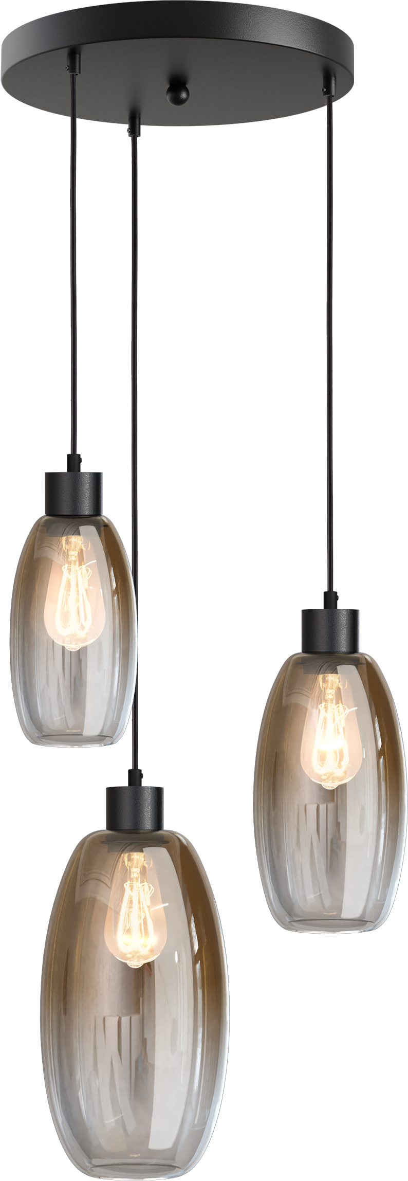Olive HL OLIVE 3-LIGHT BLACK, BASE BLACK Ø35CM
