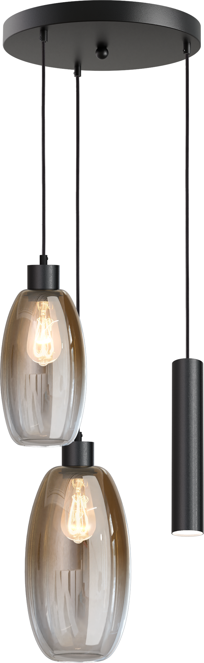 Olive HL OLIVE 3-LIGHT BLACK, BASE BLACK Ø35CM