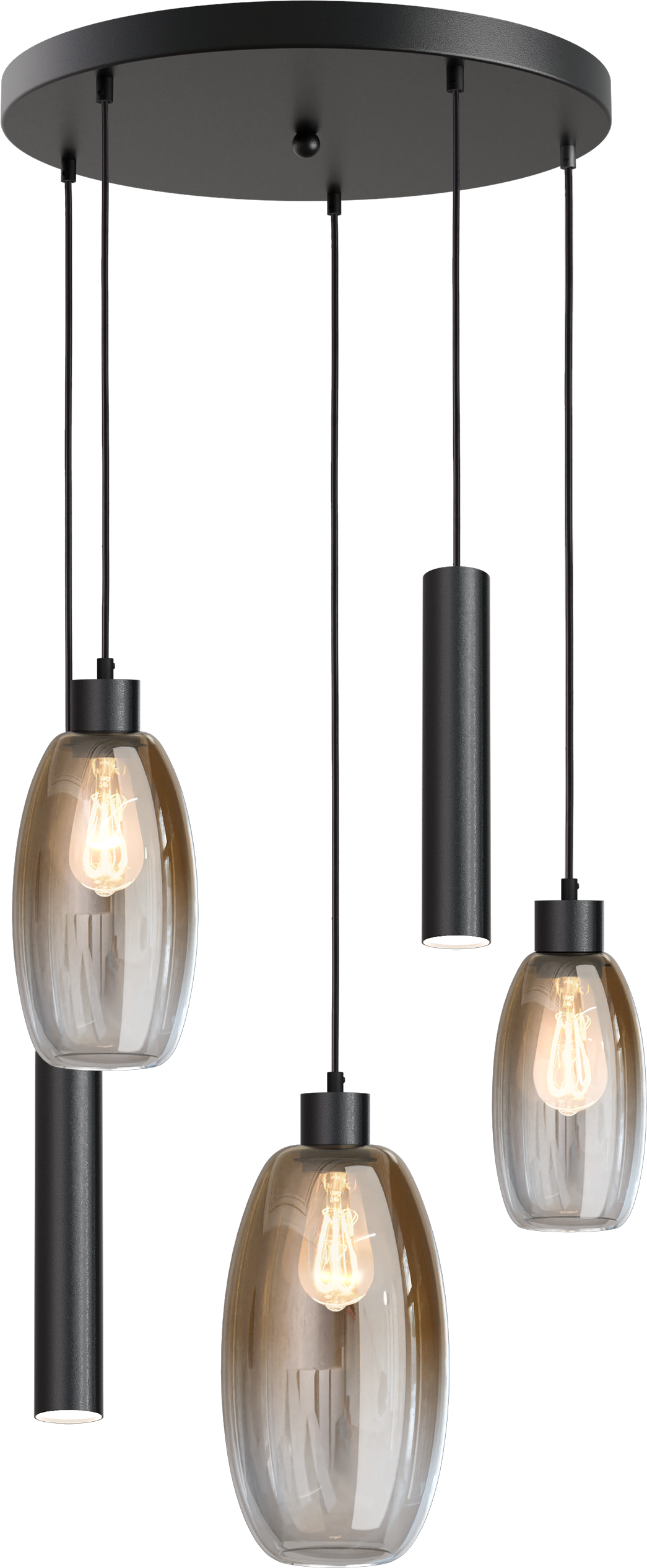 Olive HL OLIVE 5-LIGHT BLACK, BASE BLACK Ø50CM