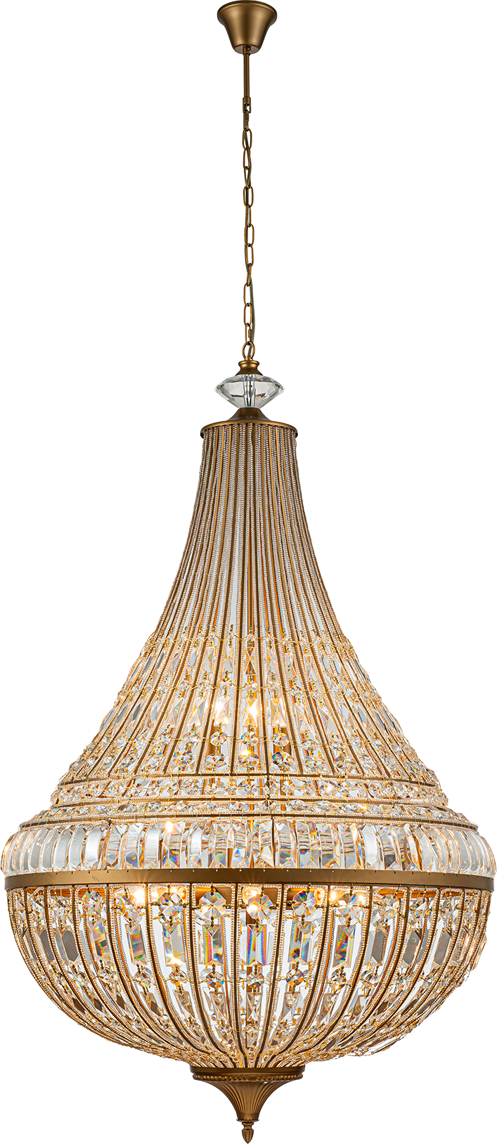 Baroc HL BAROC COLOSSEO ANTIQUE GOLD Ø80X135CM, CHAIN 150CM