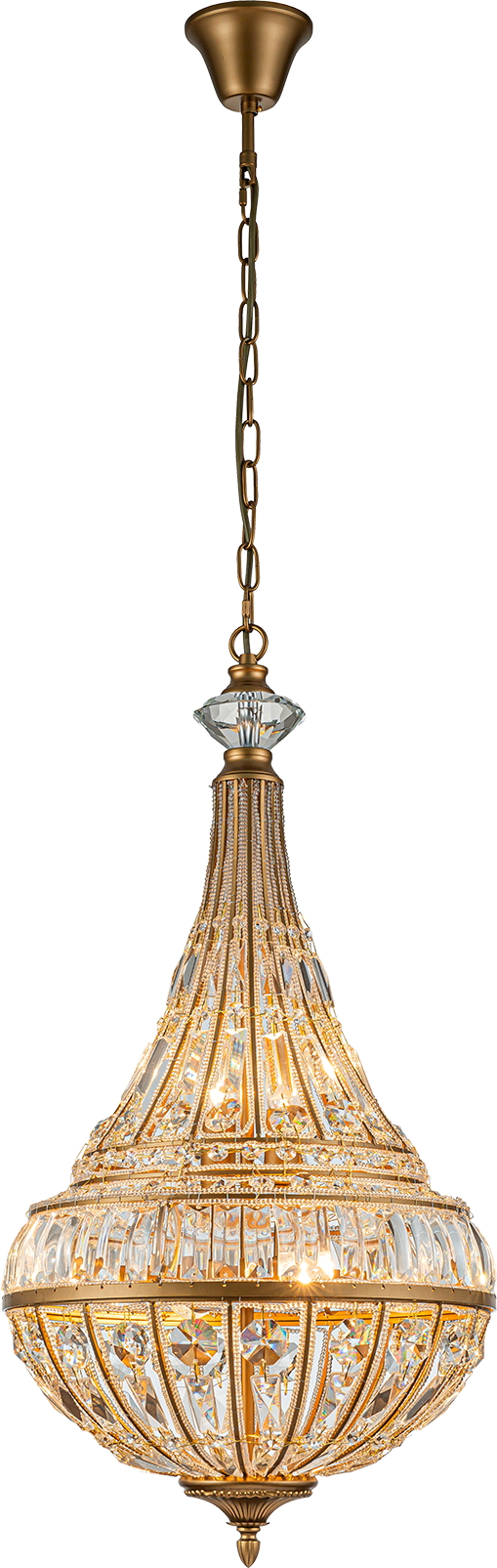 Baroc HL BAROC COLOSSEO ANTIQUE GOLD Ø45X80CM, CHAIN 150CM