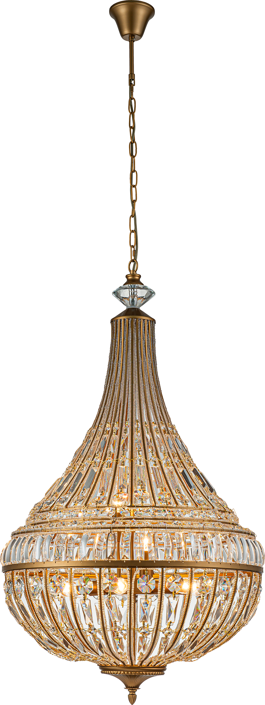 Baroc HL BAROC COLOSSEO ANTIQUE GOLD Ø60X98CM, CHAIN 150CM