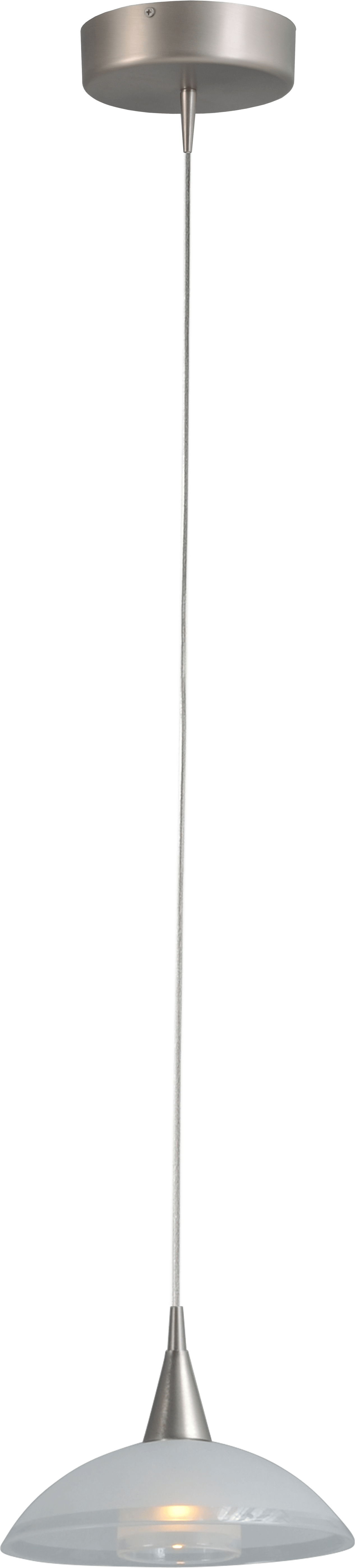 Melani HL MELANI 1-LIGHT MATT NICKEL, GLASS Ø18CM, CANOPY MATT NICKEL Ø10,8CM