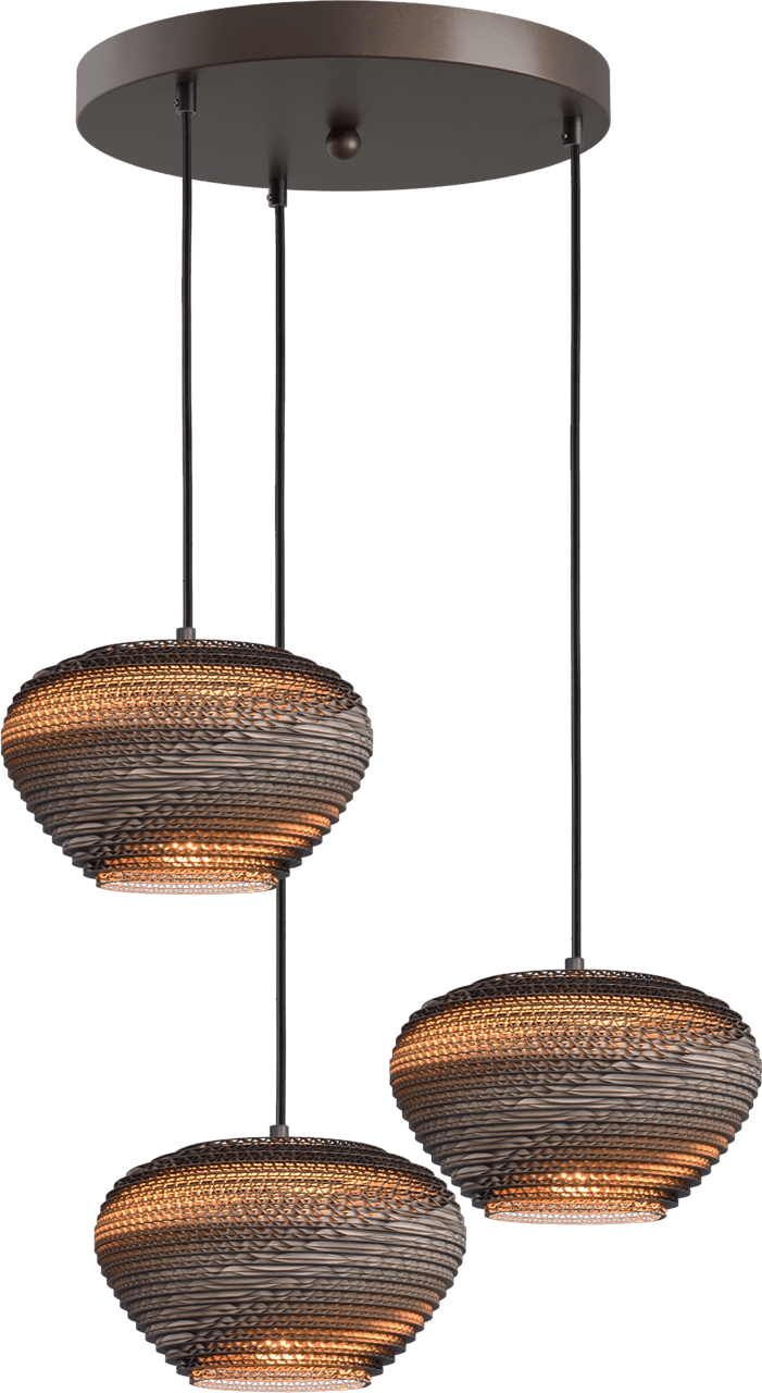Cartone HL CARTONE 3-LIGHT CACAO BASE CACAO Ø35CM