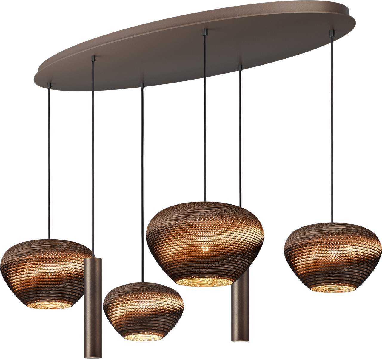 Carta Trendy HL CARTA TRENDY 6-LIGHT CACAO, BEAM OVAL CACAO 130X25CM