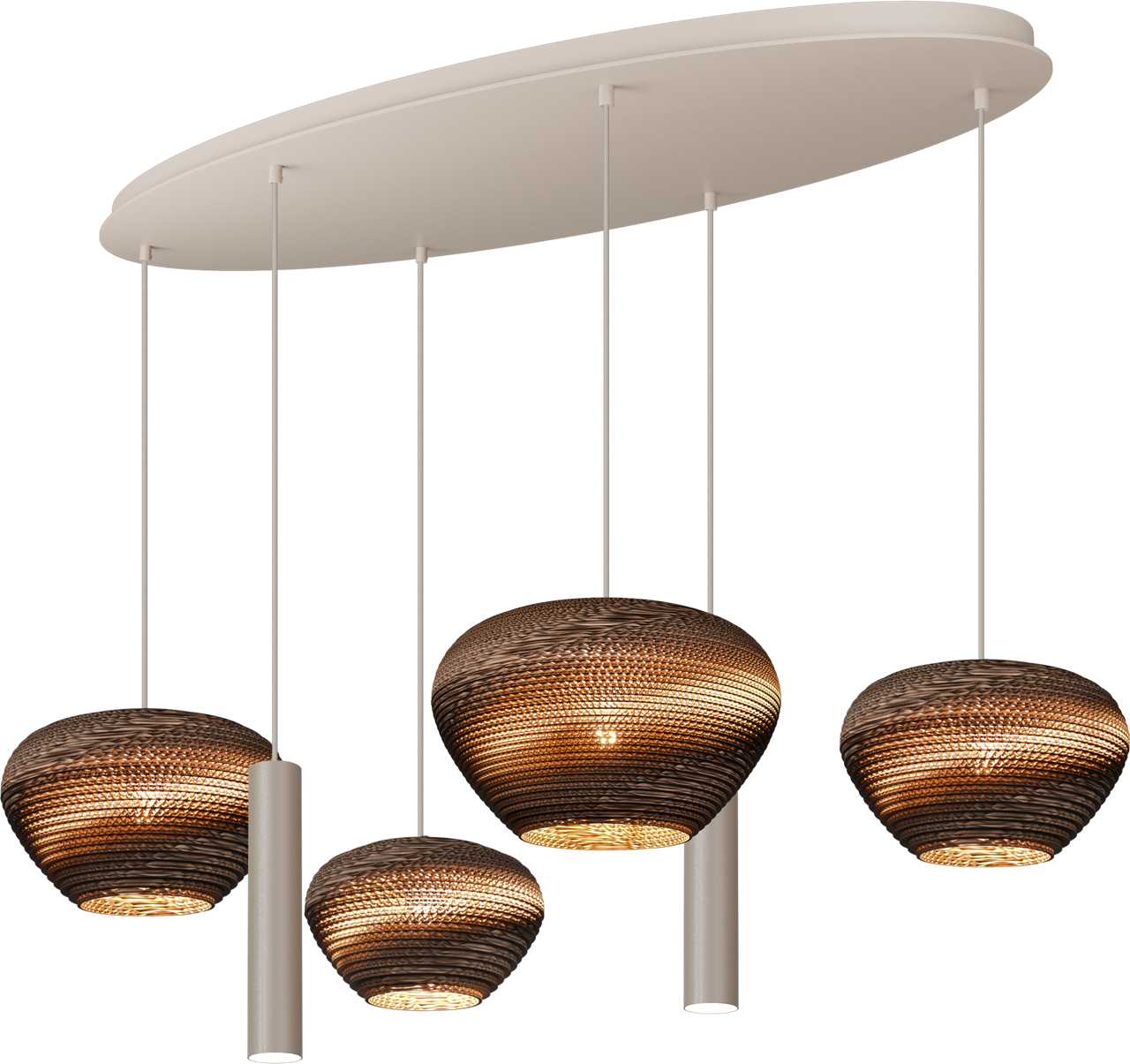 Carta Trendy HL CARTA TRENDY 6-LIGHT BEIGE TERRA, BEAM OVAL BEIGE TERRA 130X25CM