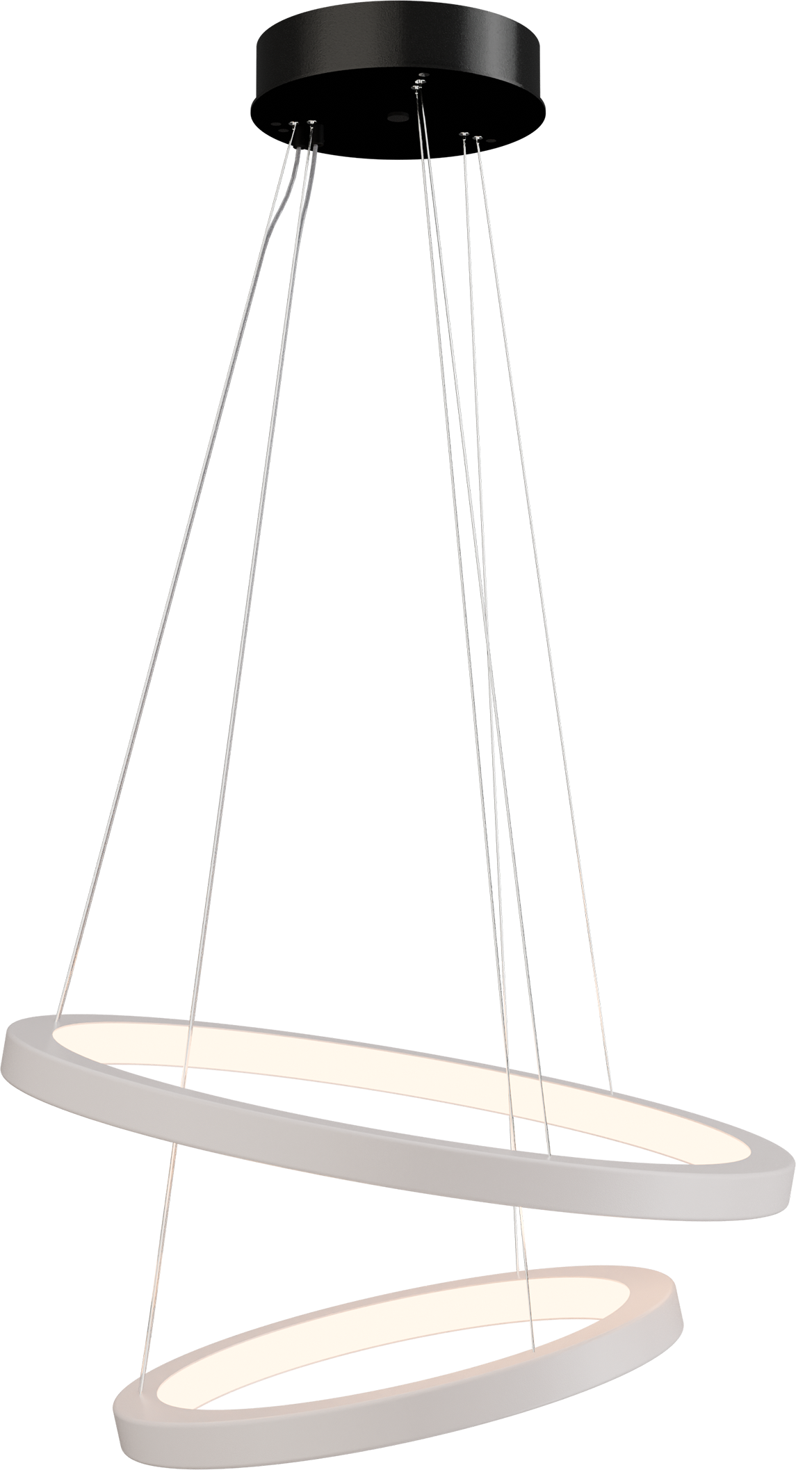 Cortino HL CORTINO 2-LIGHT PEARL WHITE Ø50CM + Ø70CM C-PROFILE 40X40MM