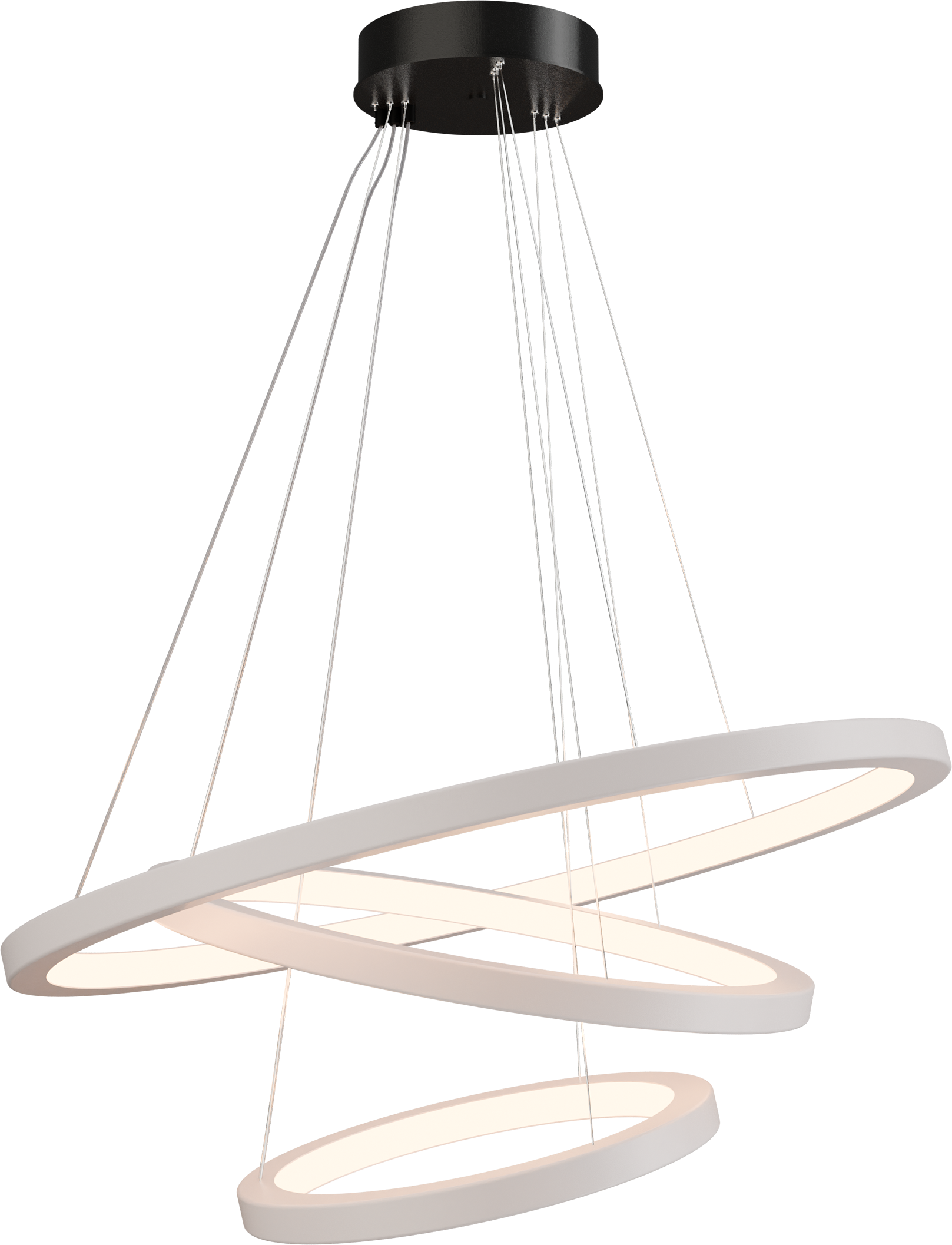 Cortino HL CORTINO 3-LIGHT PEARL WHITE Ø50CM + Ø70CM + 100CM C-PROFILE 40X40MM