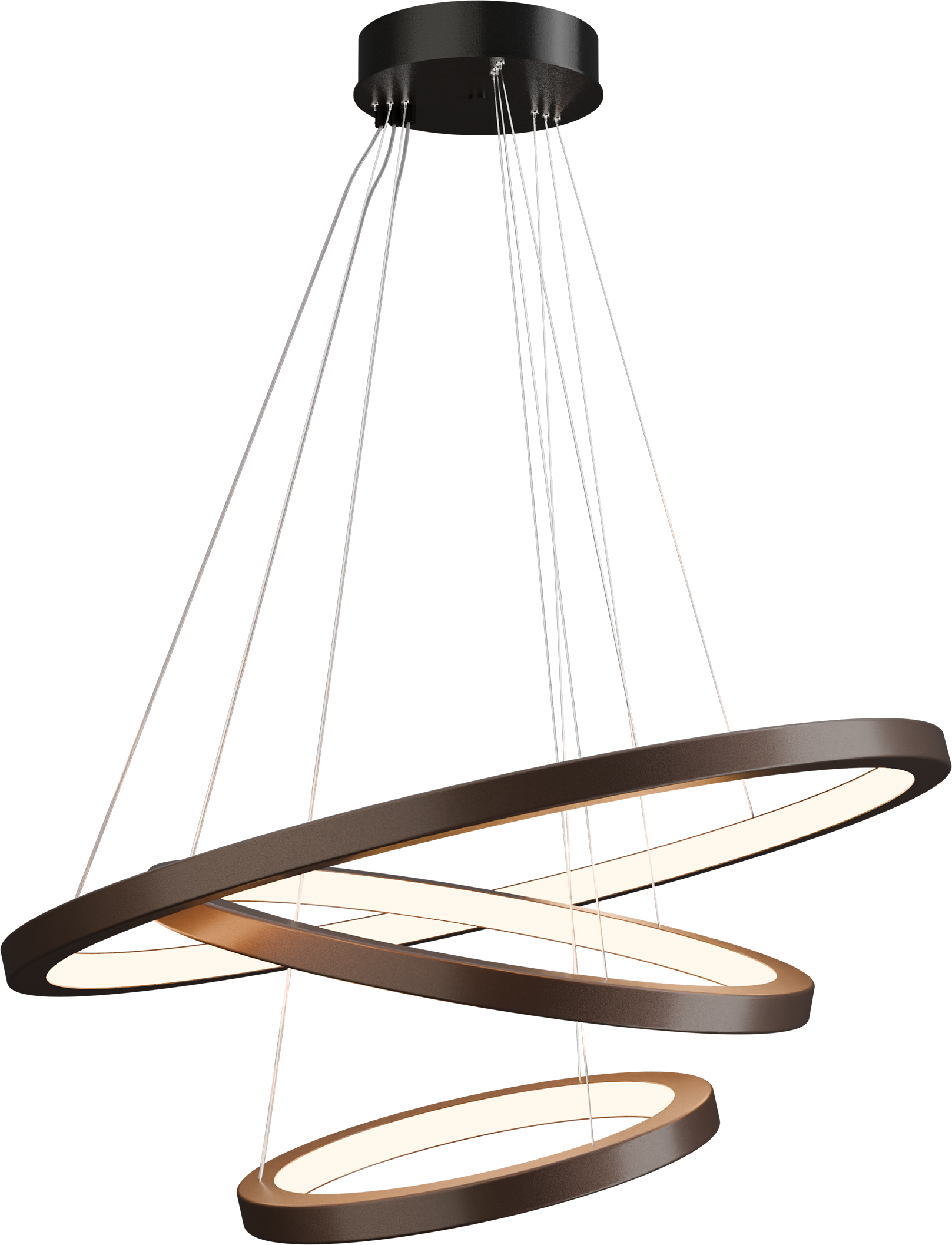 Cortino HL CORTINO 3-LIGHT CACAO Ø50CM + Ø70CM + 100CM C-PROFILE 40X40MM
